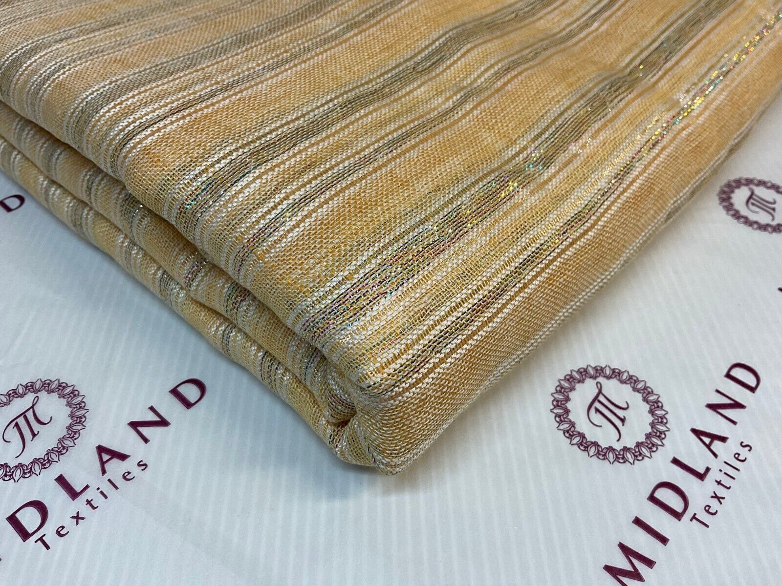Stripped Handloom Linen dress Fabric 114cm wide M1771