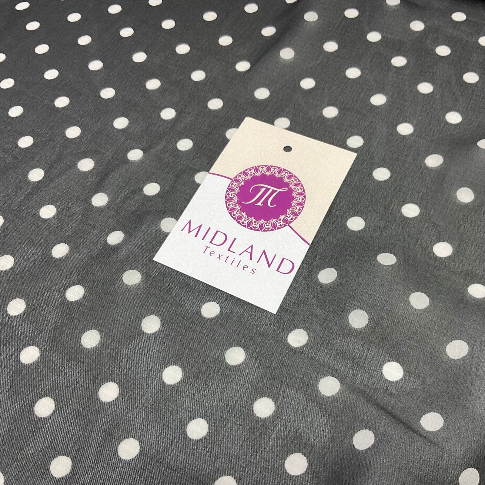 Polka Dot Spot Sheer, Flowy dress blouse chiffon fabric 58 inches wide M1748