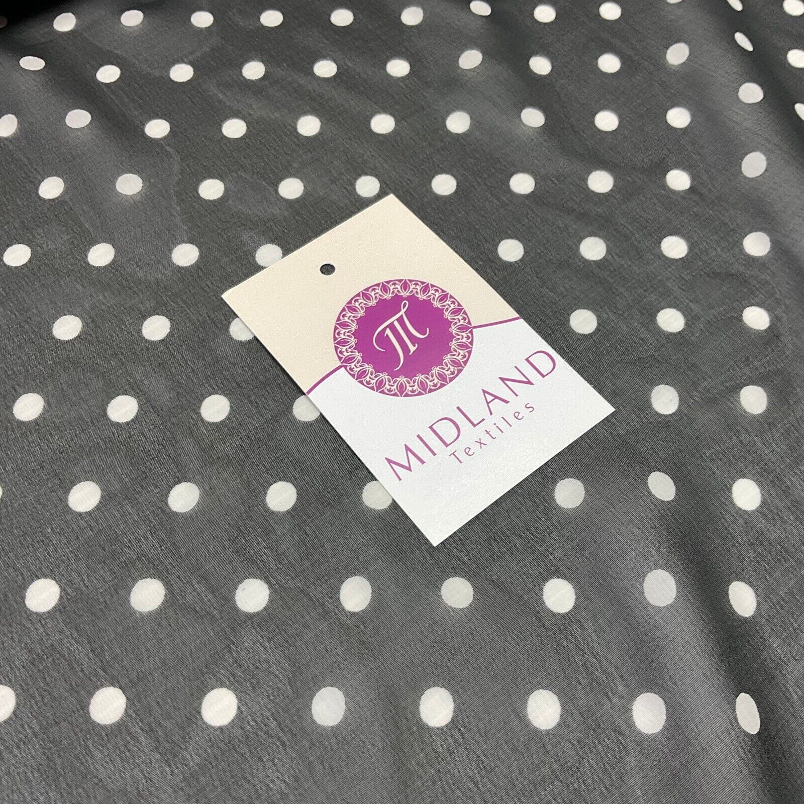 Polka Dot Spot Sheer, Flowy dress blouse chiffon fabric 58 inches wide M1748