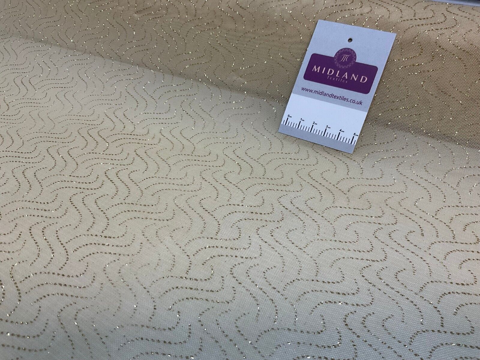 Powermesh net Glitter Sequin 2 Way Stretch Dress Fabric M1782