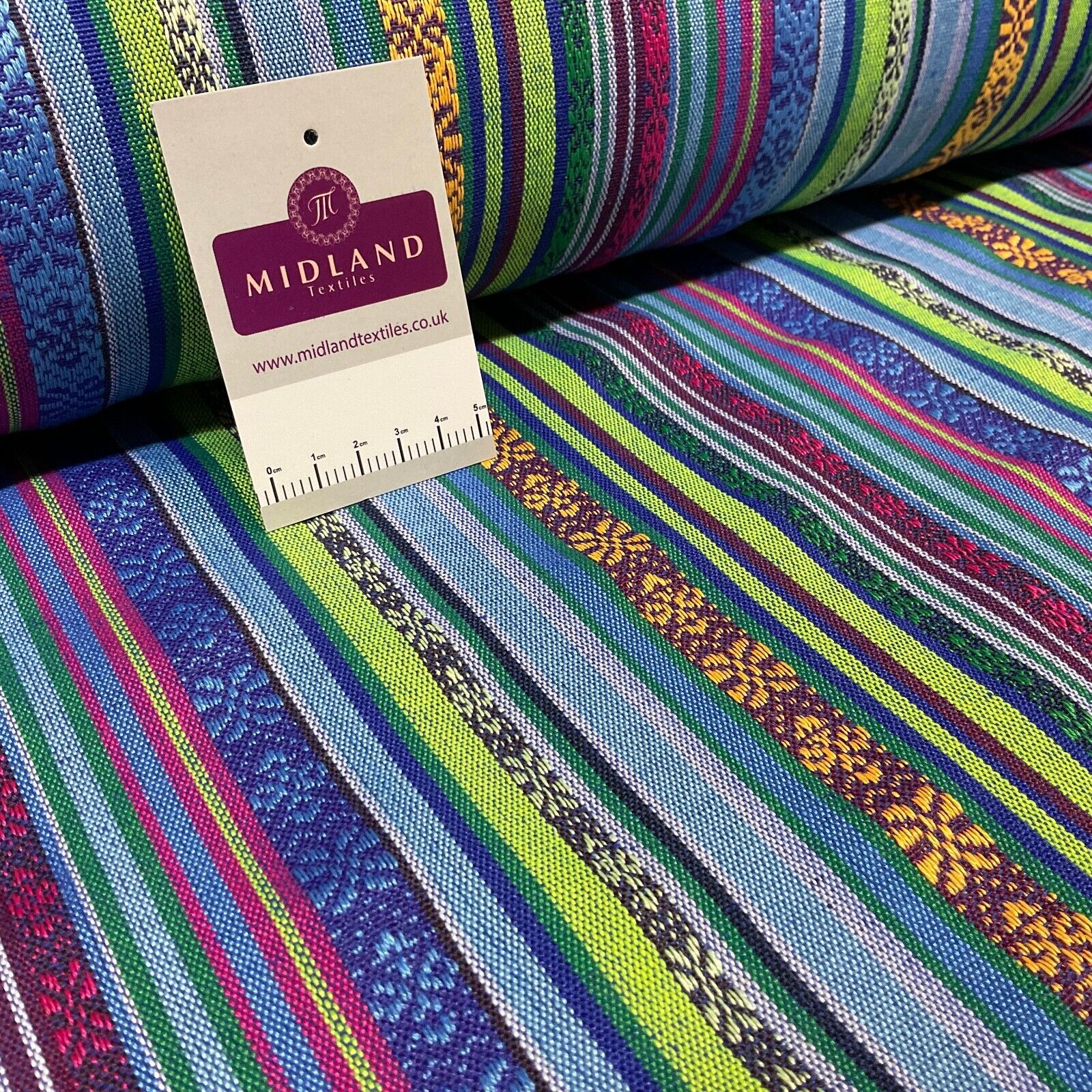 Mexicana Striped Tapestry Upholstery Furniture Curtain cushion fabric M1792