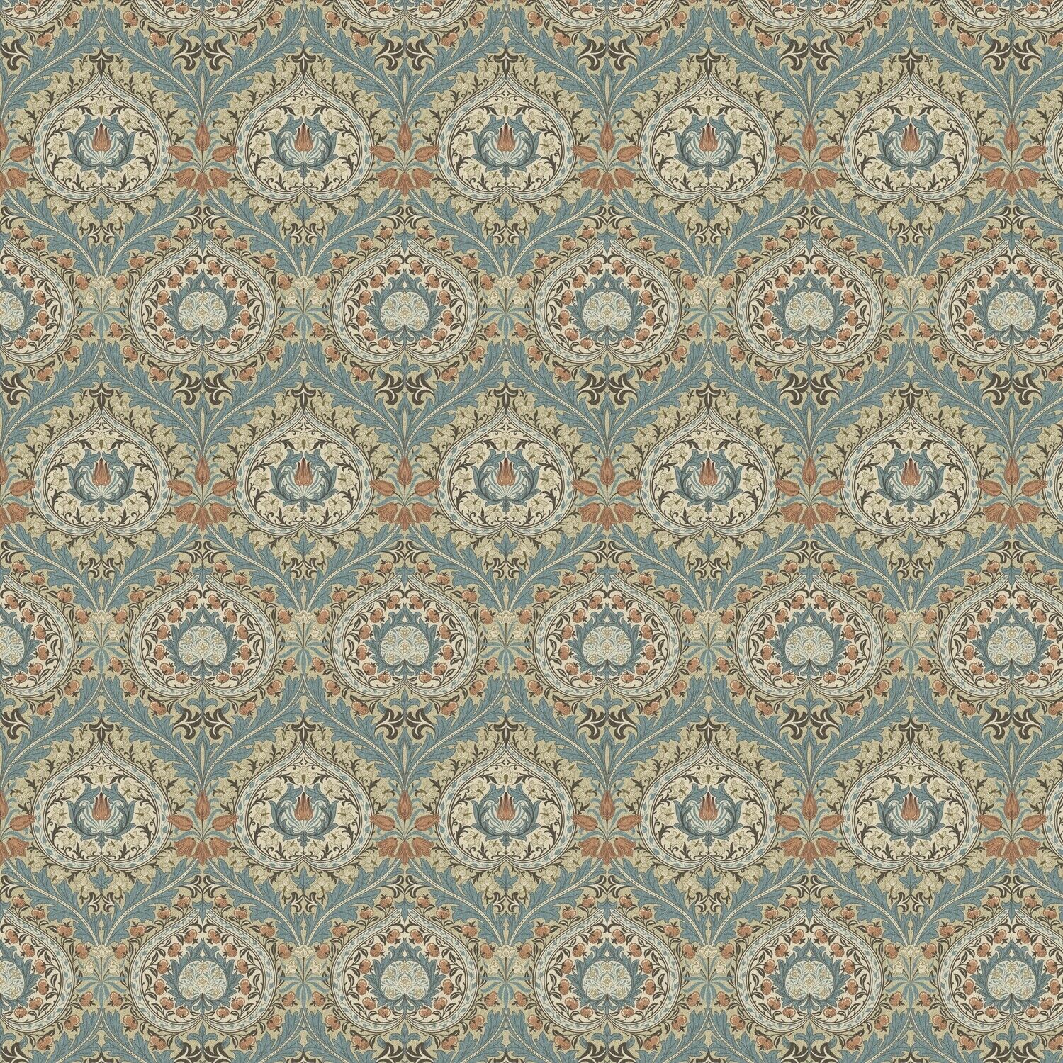 William Morris Ornamental Upholstery Furniture Curtain cushion fabric M1793