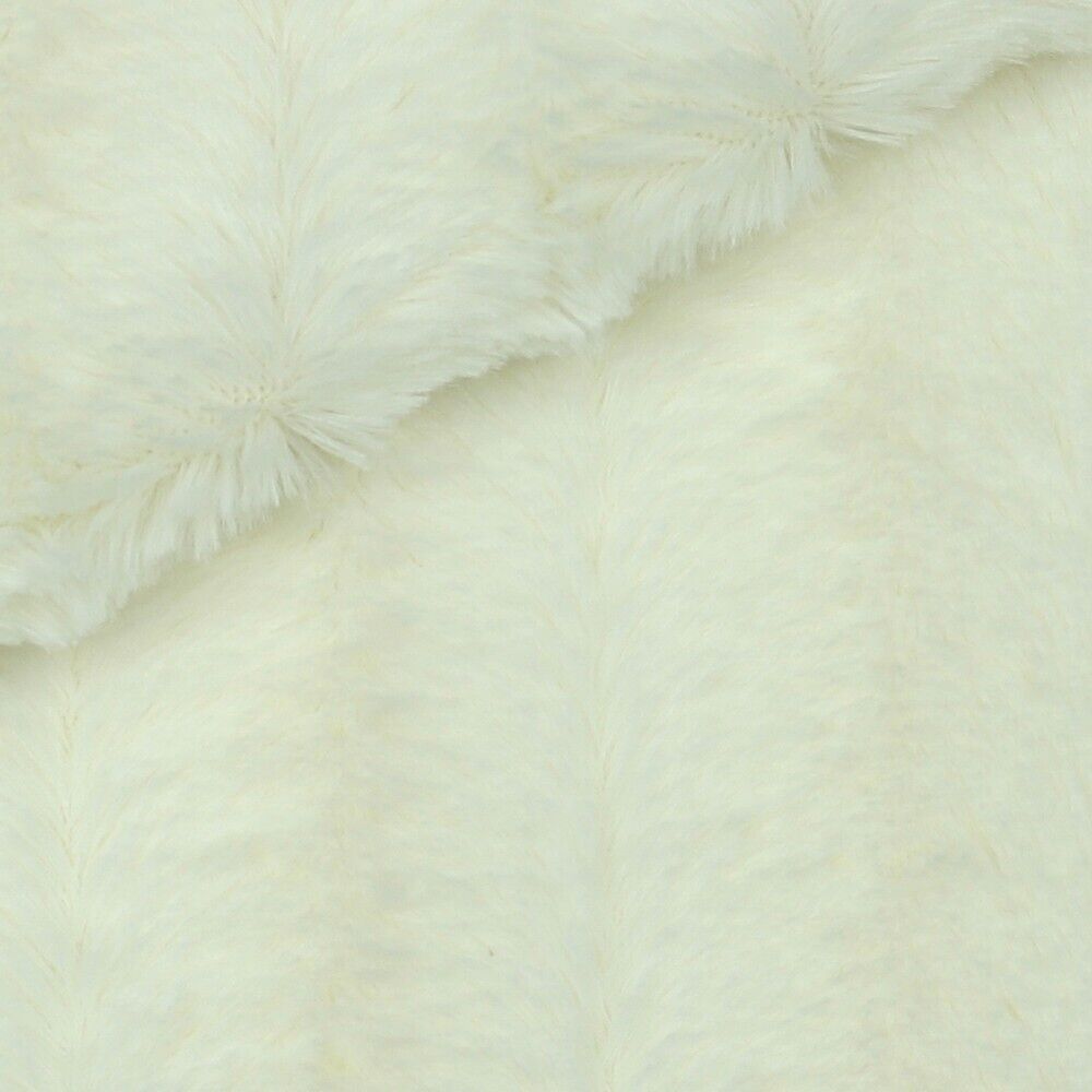Ecru Luxury Fur plush ideal for jackets throws and pillows fabric M1802