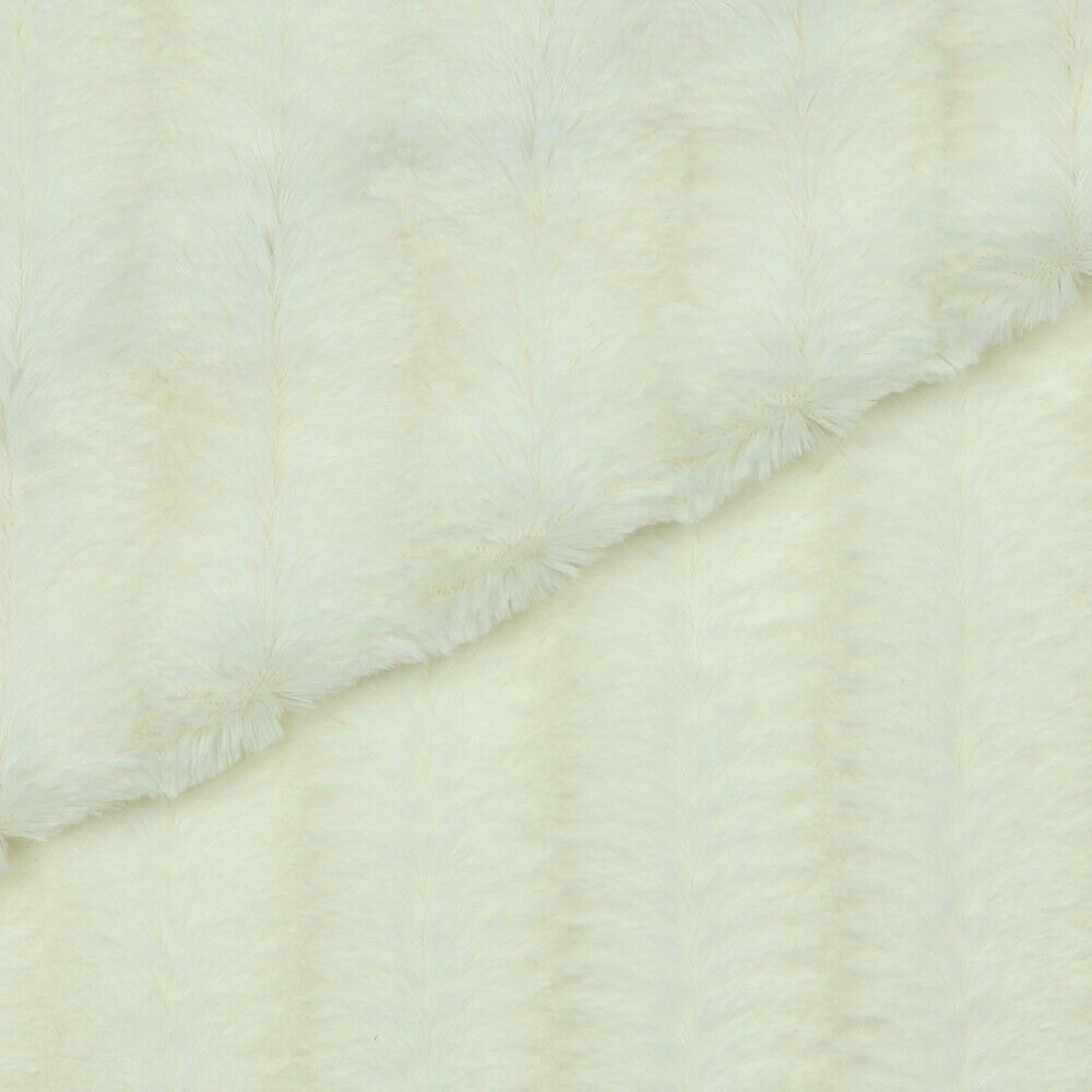 Ecru Luxury Fur plush ideal for jackets throws and pillows fabric M1802