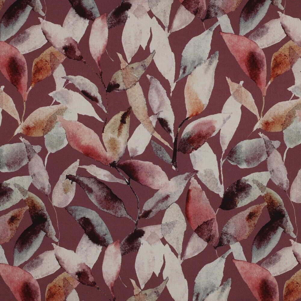 Fine Poplin 100% Cotton Leaves printed dress skirt Fabric M1803