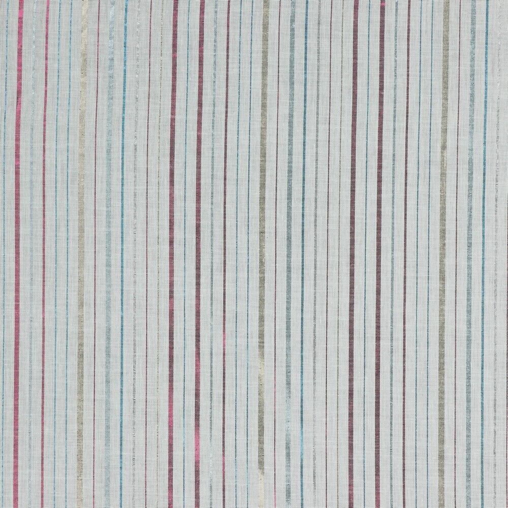 White coloured stripped cotton lurex dress t shirt fabric M1808