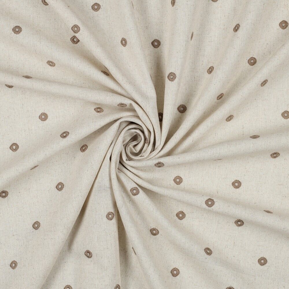 Elegant Linen Geometric embroidery  dress fabric M1816