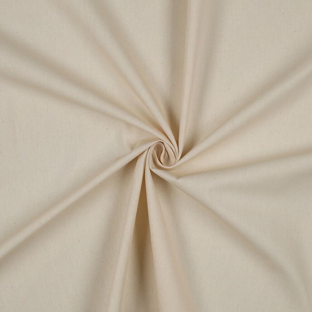 Natural Plain Cotton Poplin dresses quilting fabric M1817