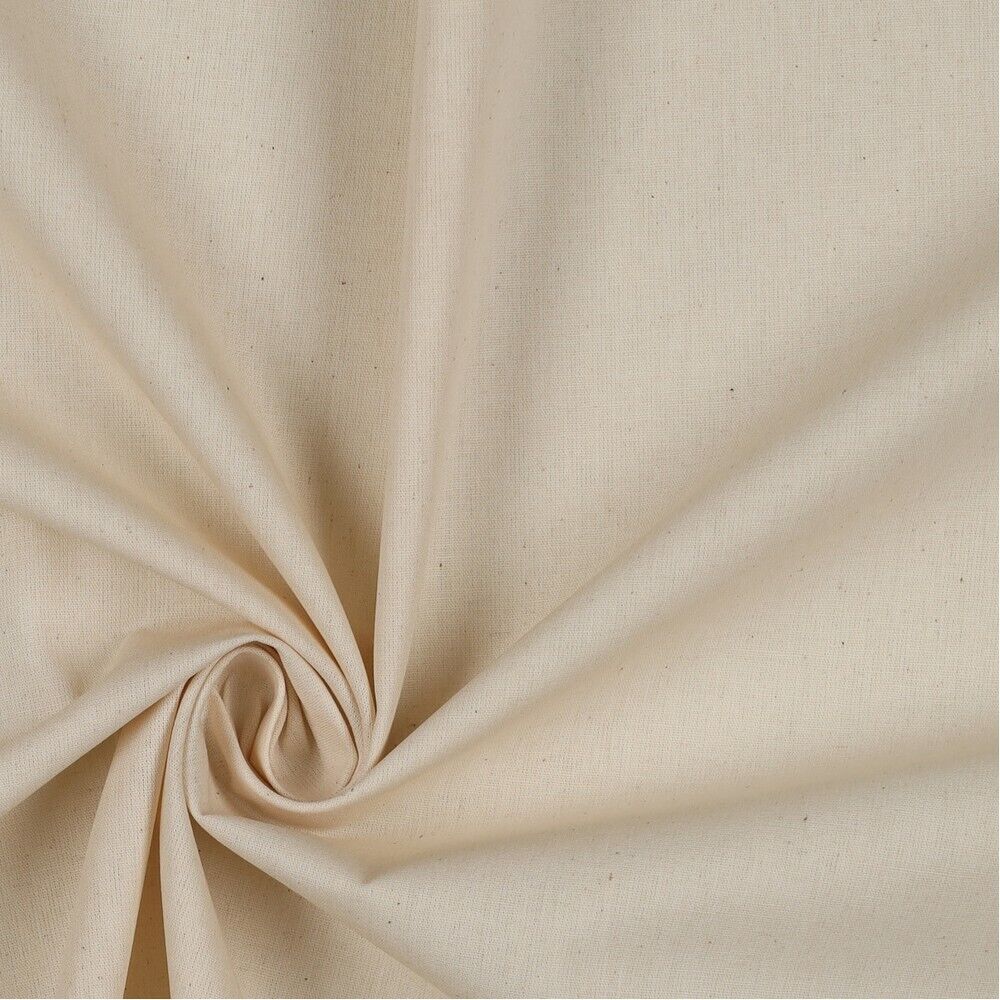 Natural Plain Cotton Poplin dresses quilting fabric M1817