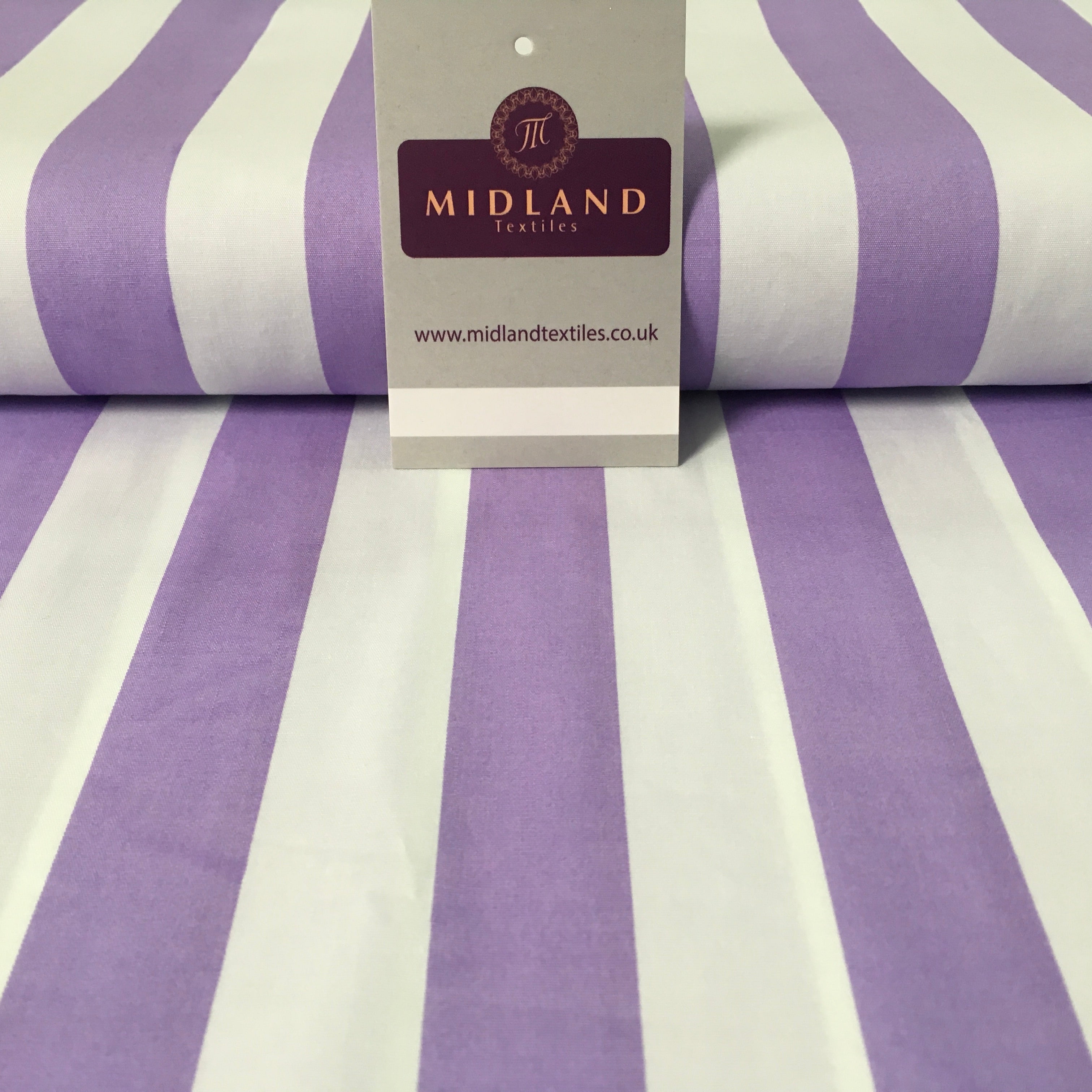 2.5cm Candy Stripped Cotton Poplin shirting, dress Fabric 44' wide MK898 Mtex