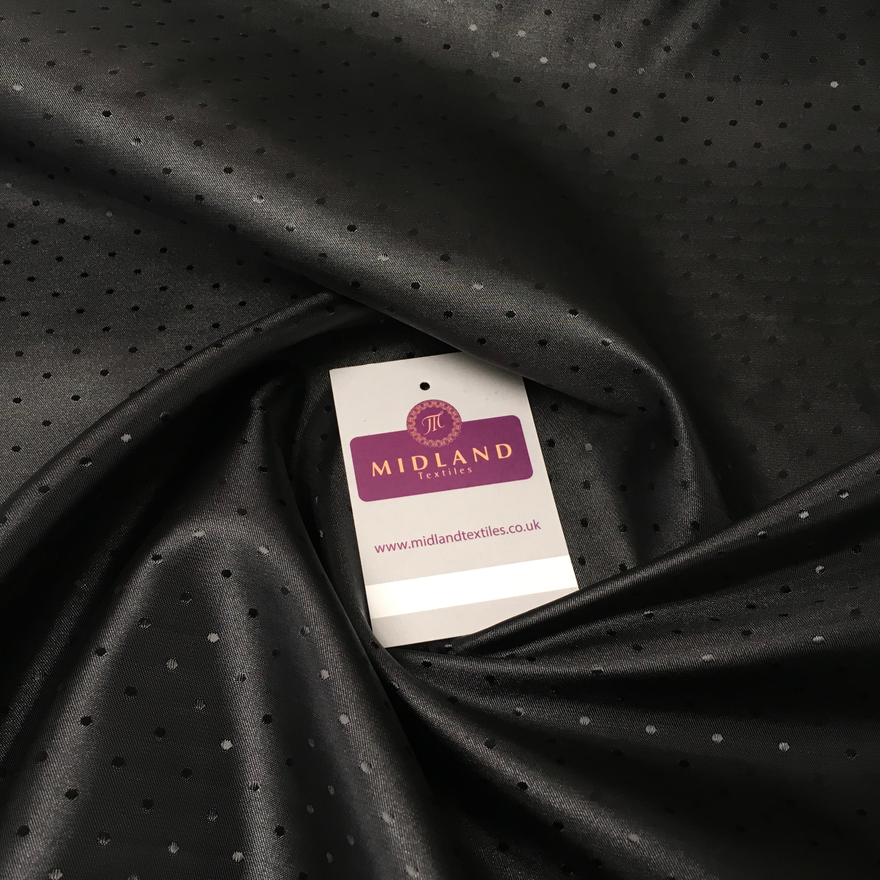 Two Tone Cationic Dobby Spotted Jacquard Lining Fabric 60' Wide MK857 Mtex