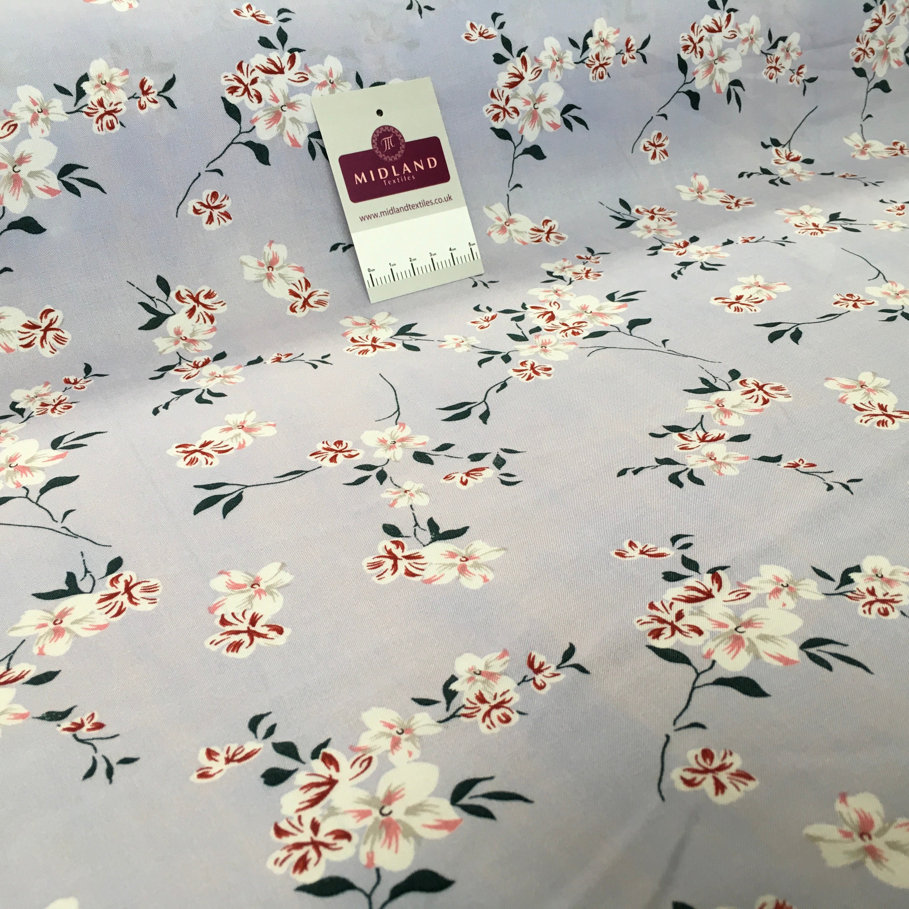 Floral prints fine Viscose Rayon dress challis Fabric M1469 Mtex