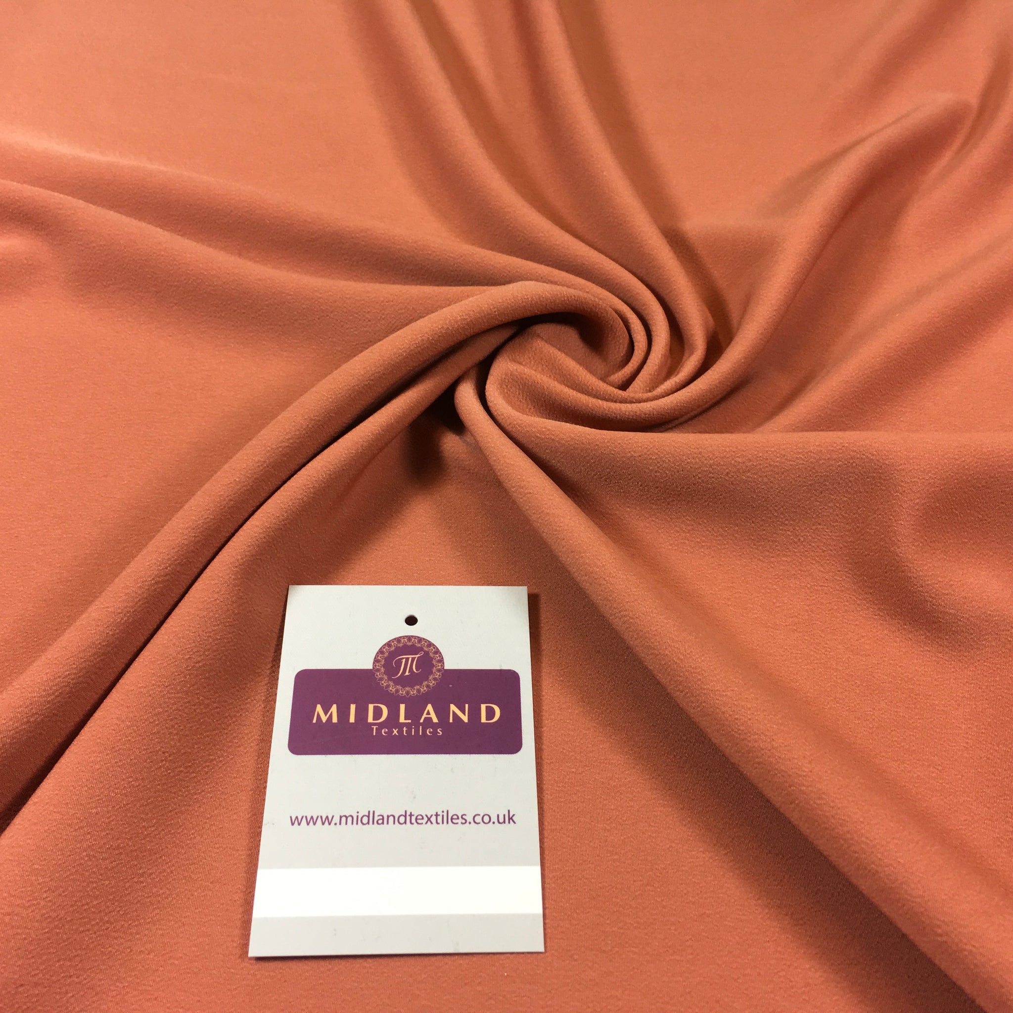 PLAIN PEACH-SKIN POWDER TOUCH  CREPE DRESS FABRIC SOLD BY THE METRE M5 Mtex