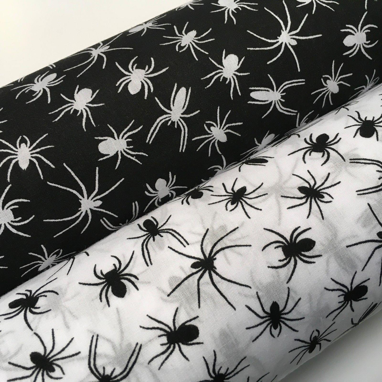 Halloween Spooky Spider insect Printed poly cotton fabric 45" Wide MD941 Mtex