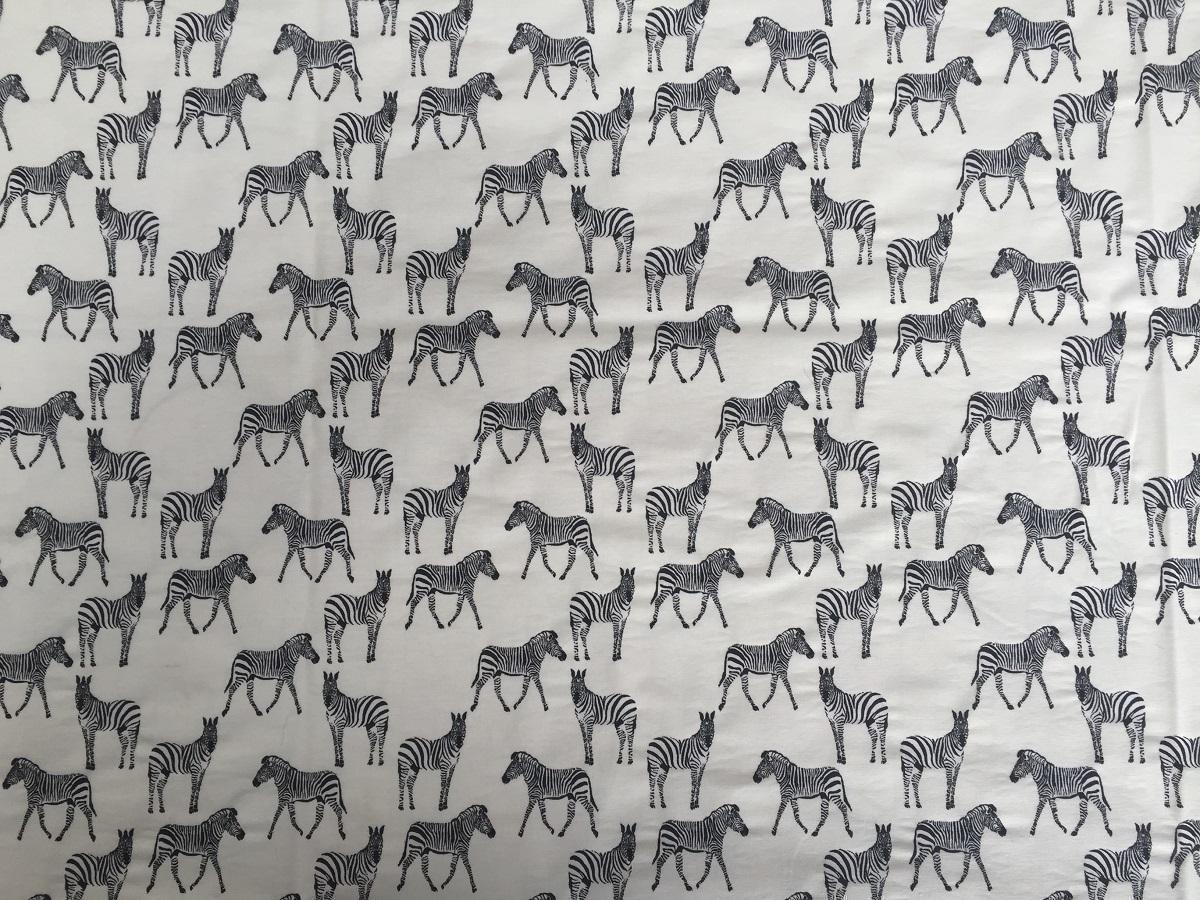 Zebra Cotton Jersey UV Colour Changing Light Sun Reactive Fabric 58' MT955-4