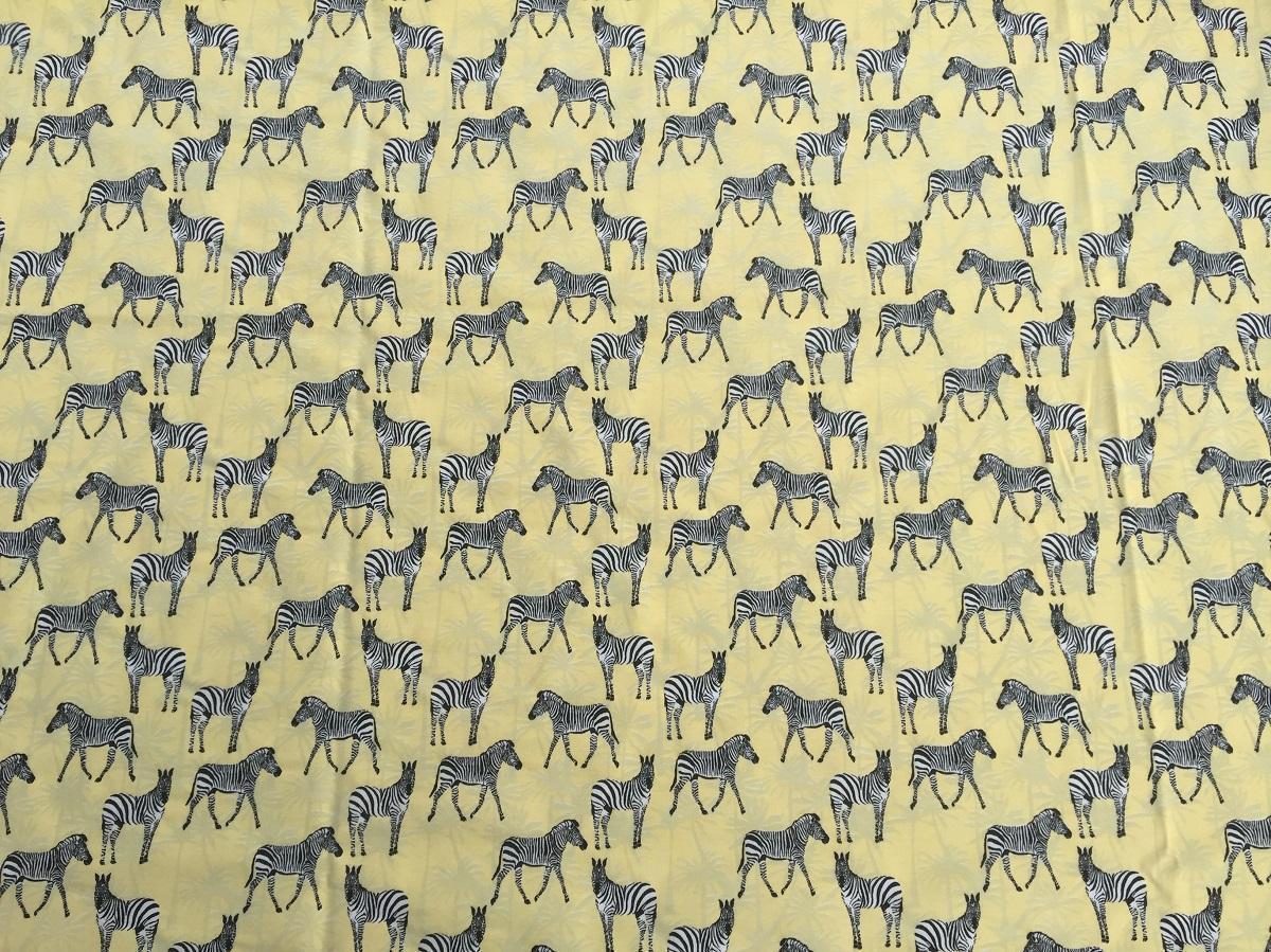 Zebra Cotton Jersey UV Colour Changing Light Sun Reactive Fabric 58' MT955-4