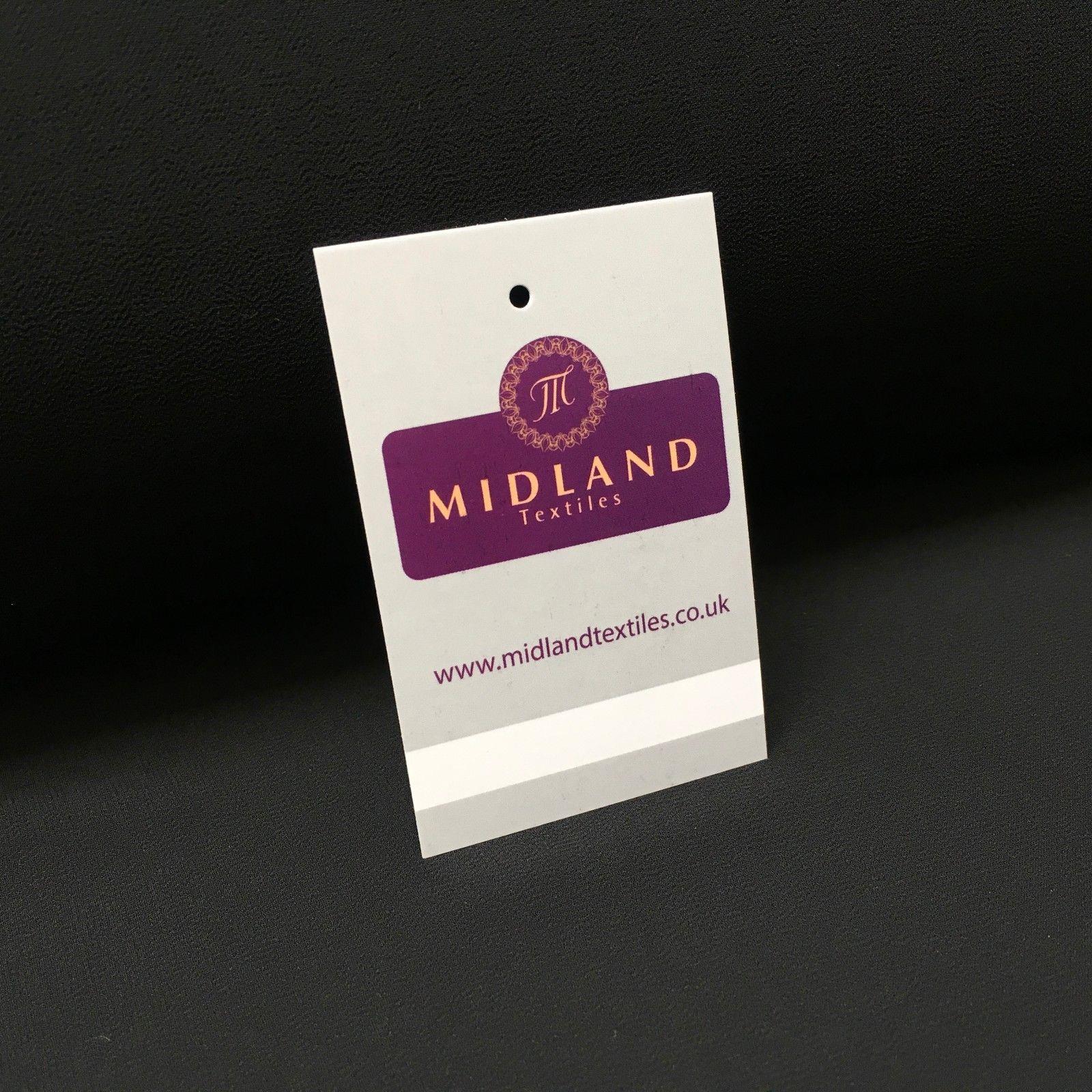 Lightweight Plain Black Georgette Fabric 58' Wide MK920 Mtex