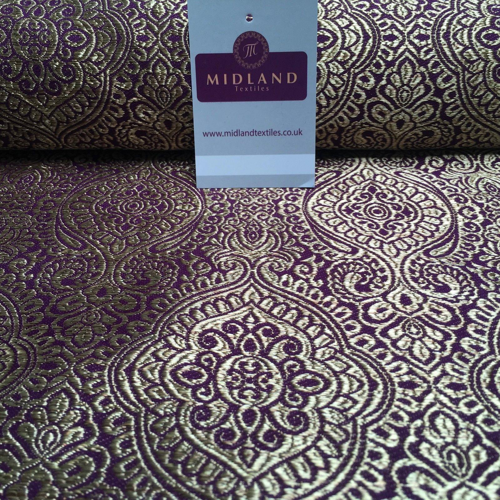 Gold Ornamental Lurex Indian Banarsi Brocade Fabric 52" Wide MA874 Mtex