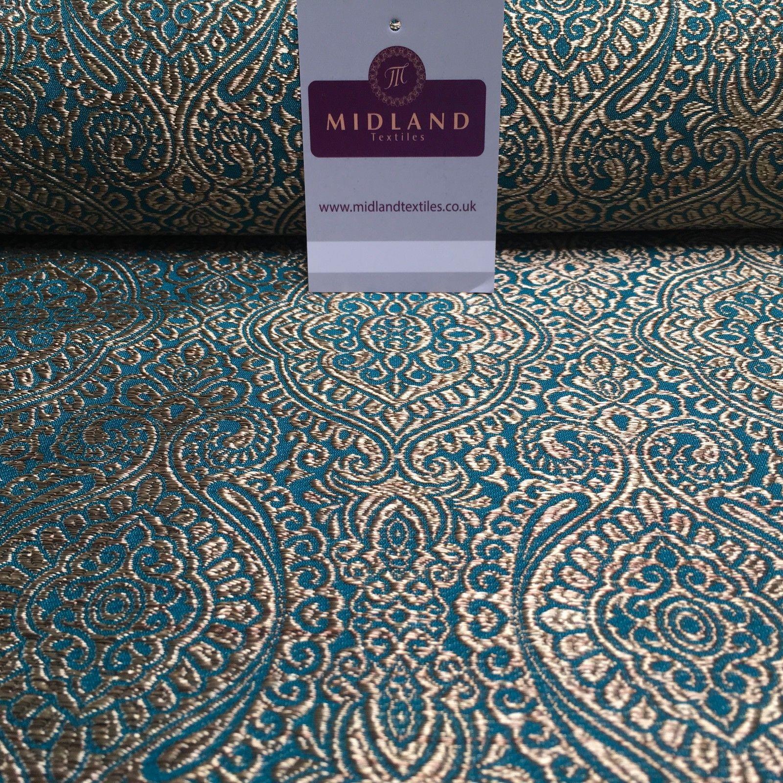 Gold Ornamental Lurex Indian Banarsi Brocade Fabric 52" Wide MA874 Mtex
