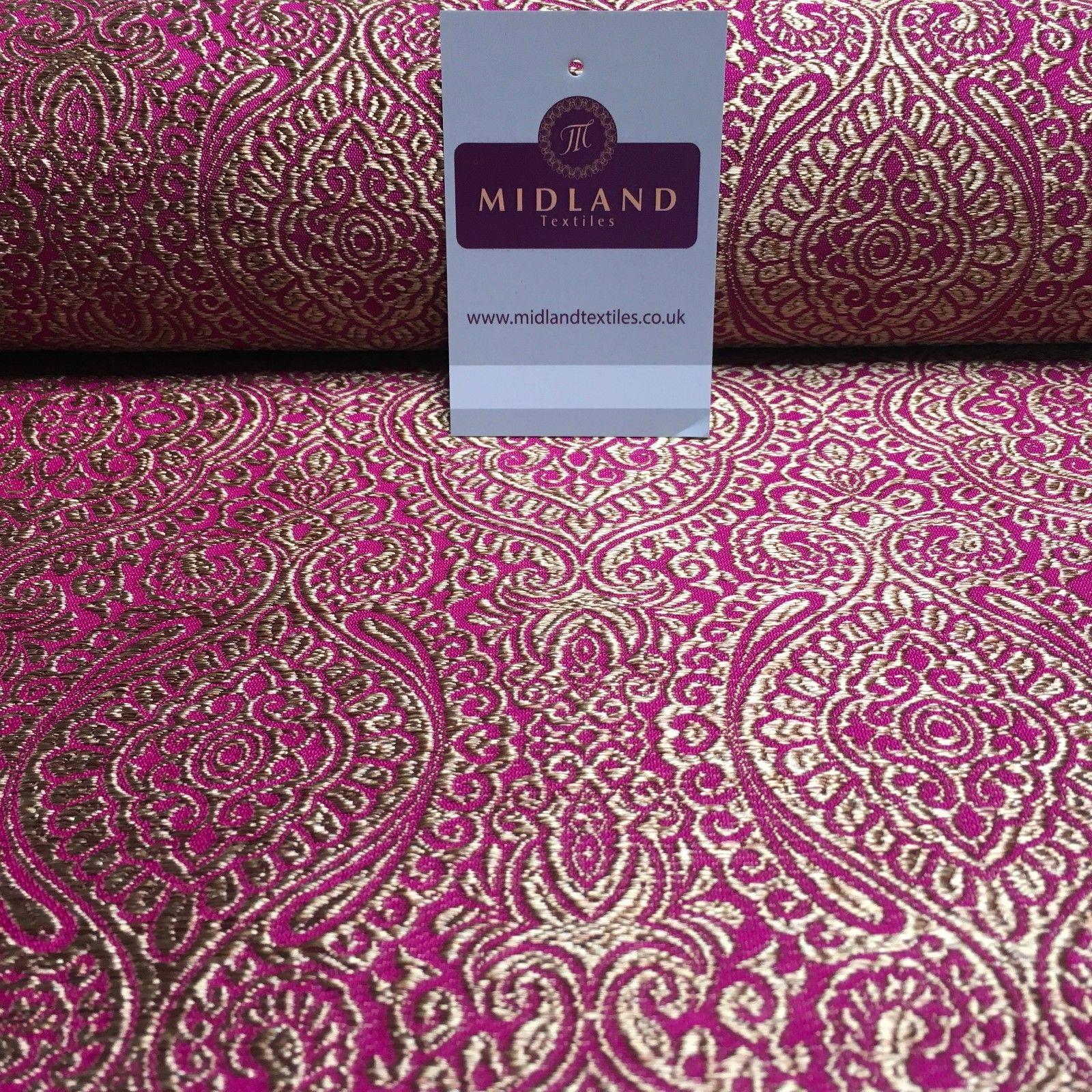 Gold Ornamental Lurex Indian Banarsi Brocade Fabric 52' Wide MA874 Mtex