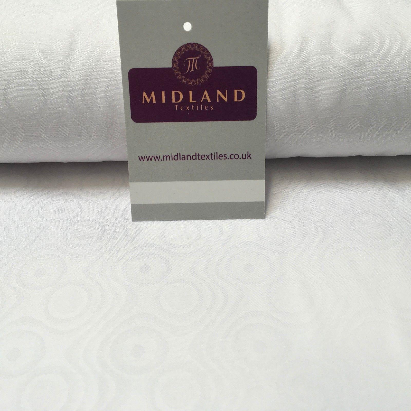 White Cardinal Self Print Jacquard Fabric ideal for Church Gowns 58' Wide MK989