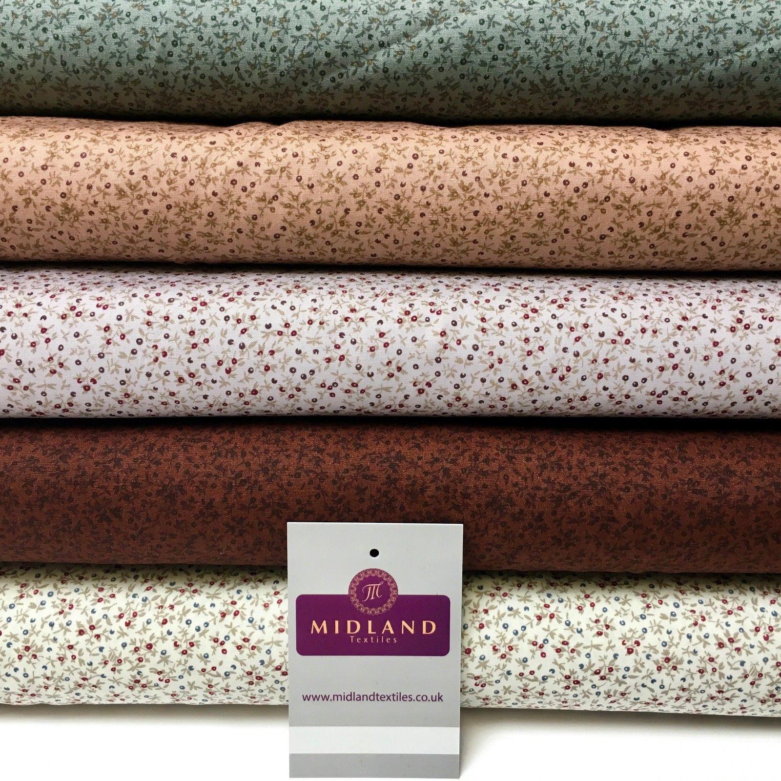 Small Floral 100% Cotton Poplin printed fabric 45' Wide M993 Mtex