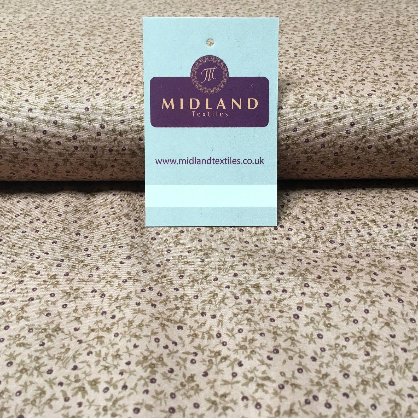 Small Floral 100% Cotton Poplin printed fabric 45' Wide M993 Mtex