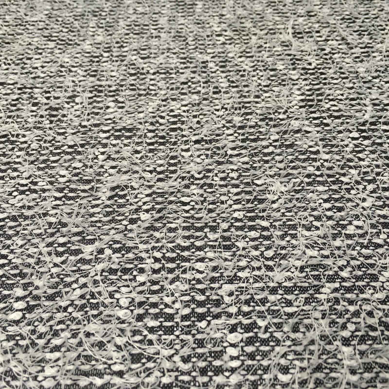 Black and White Hairy loose Thread knitted fabric 58' Wide MR997