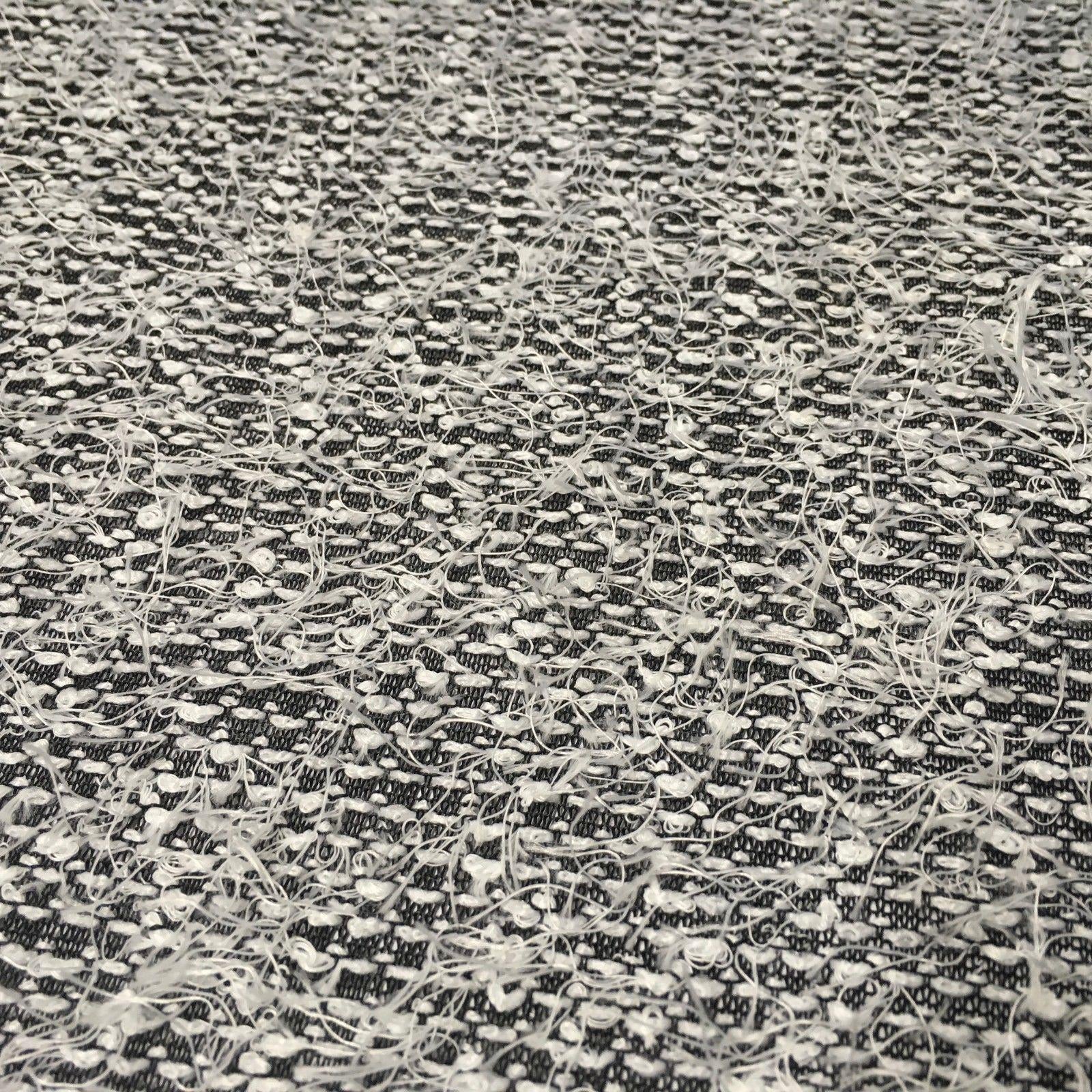 Black and White Hairy loose Thread knitted fabric 58' Wide MR997