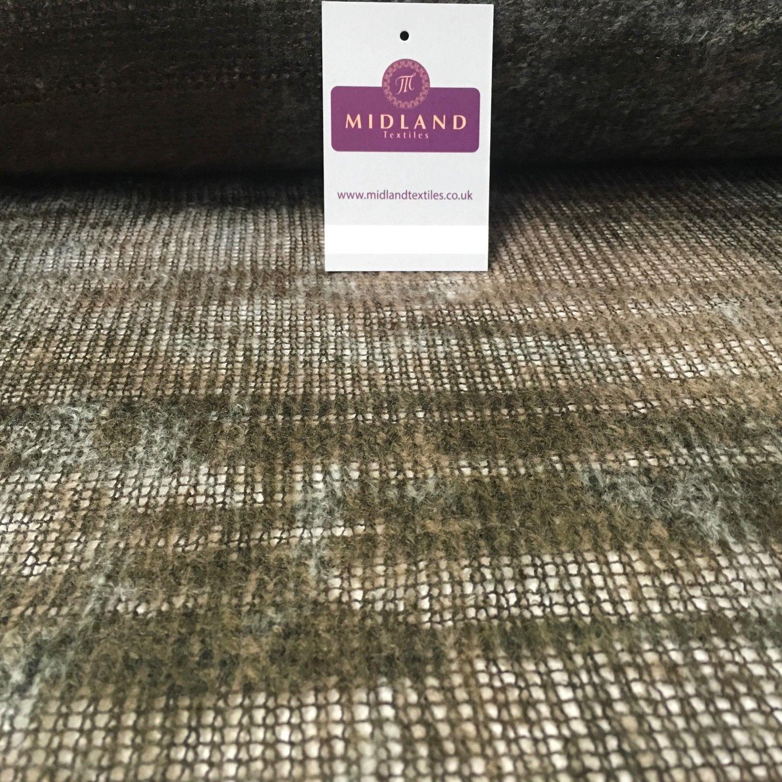 Brown Two tonal loose Boucle Knit wooly Scarf fabric 55' Wide MR996