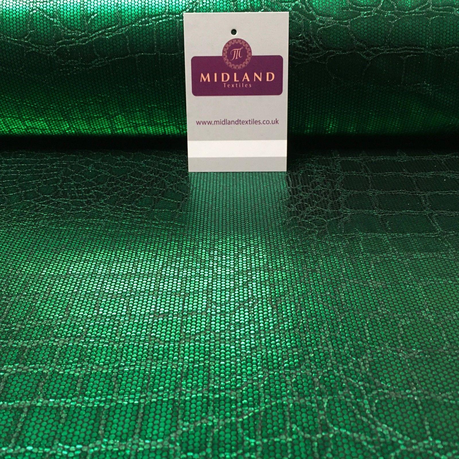 Snake Skin Embossed Metallic Jersey Foil dress fabric 58' Wide M1037 Mtex