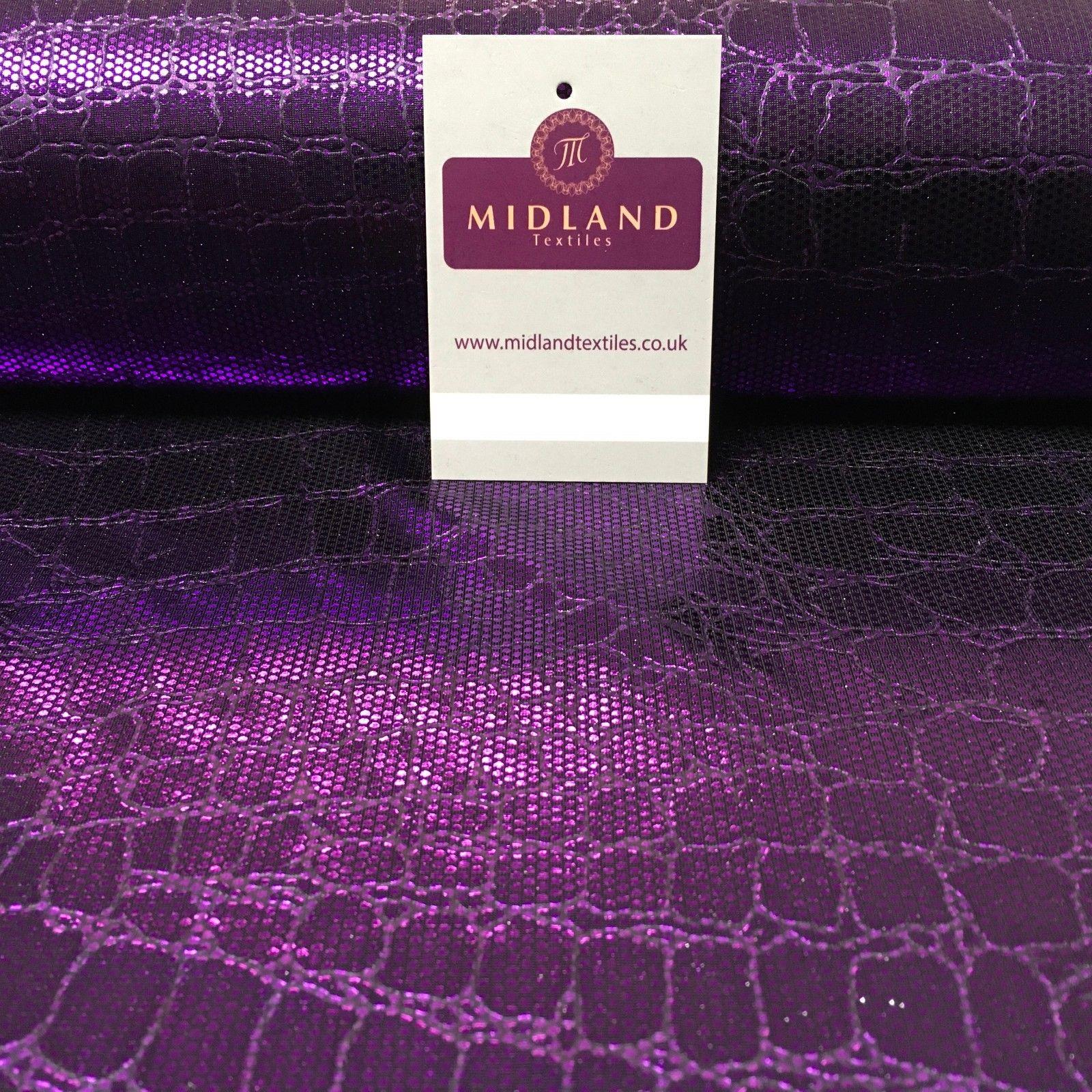 Snake Skin Embossed Metallic Jersey Foil dress fabric 58' Wide M1037 Mtex