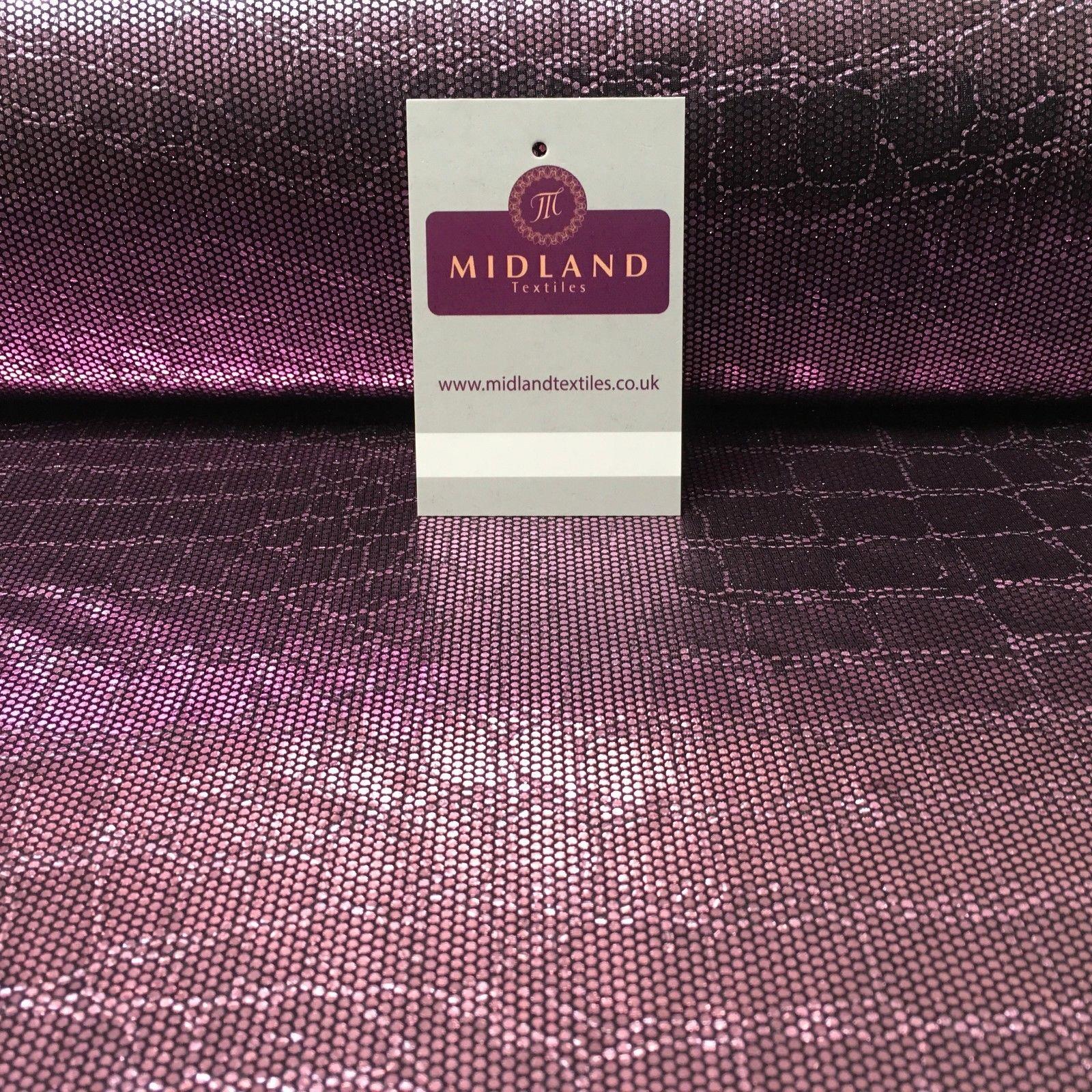 Snake Skin Embossed Metallic Jersey Foil dress fabric 58' Wide M1037 Mtex