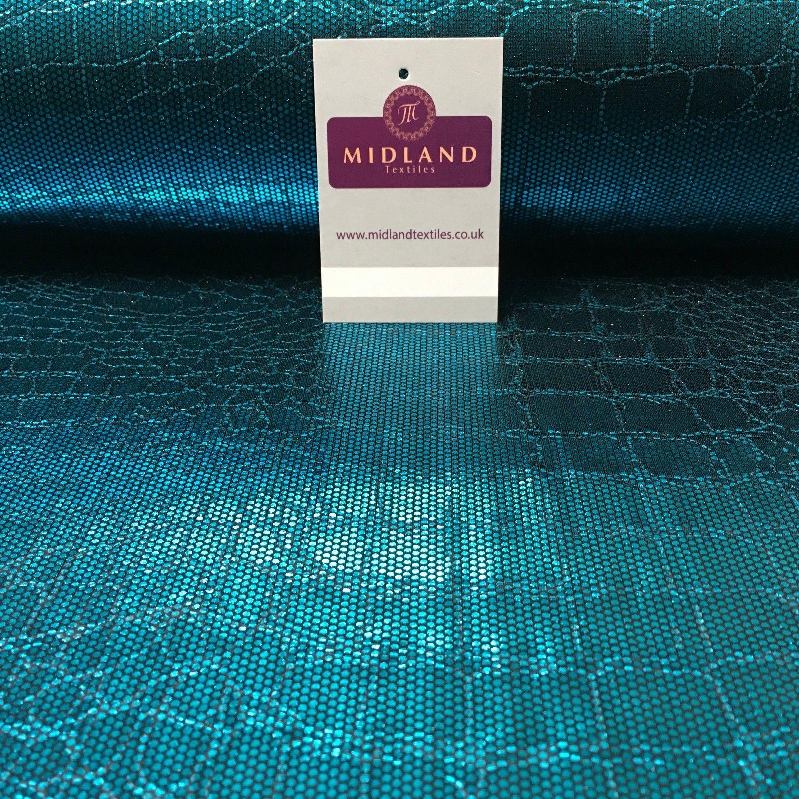 Snake Skin Embossed Metallic Jersey Foil dress fabric 58' Wide M1037 Mtex