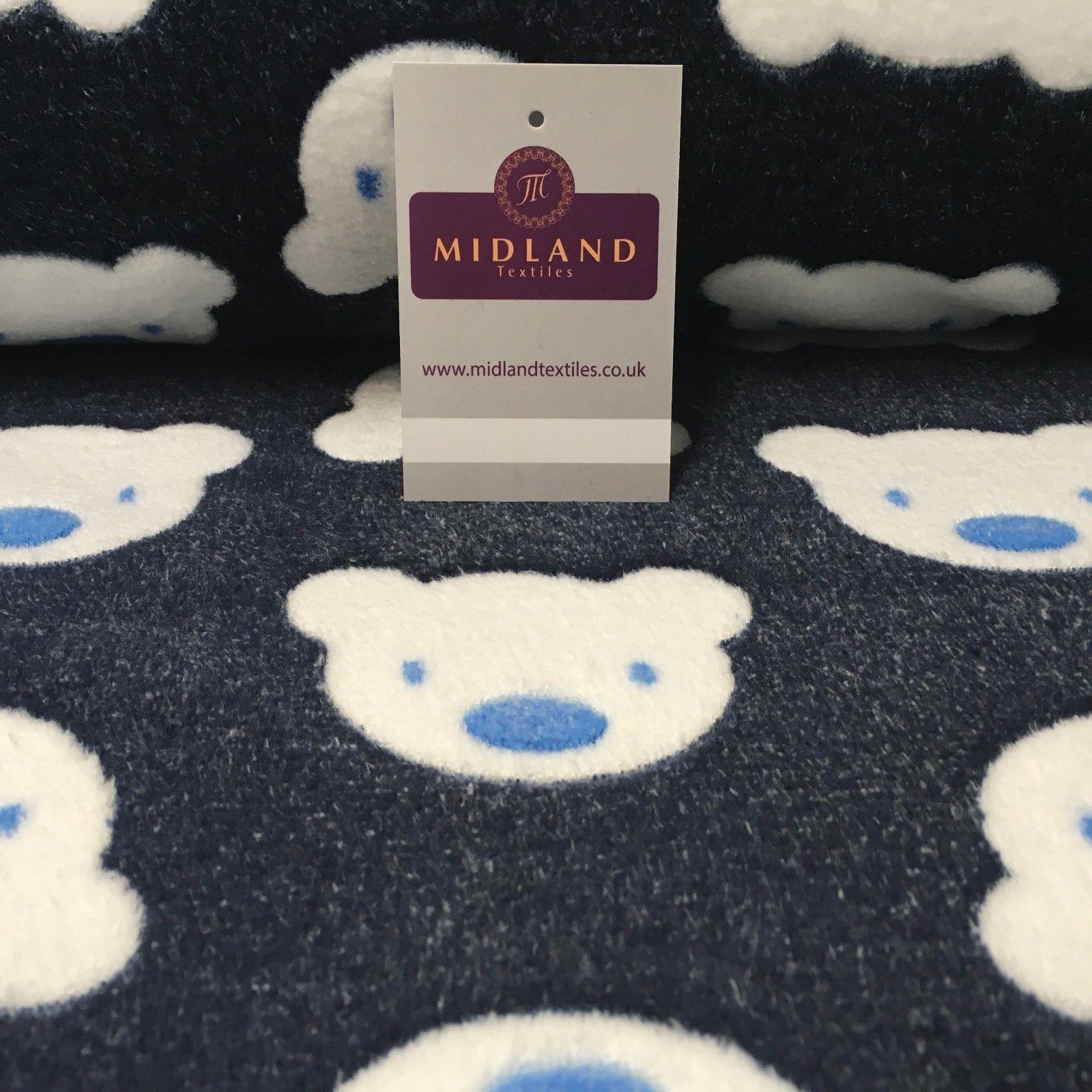 Teddy bears Soft Cuddle Fleece fabric ideal for blankets, throws 60' Wide MH1018