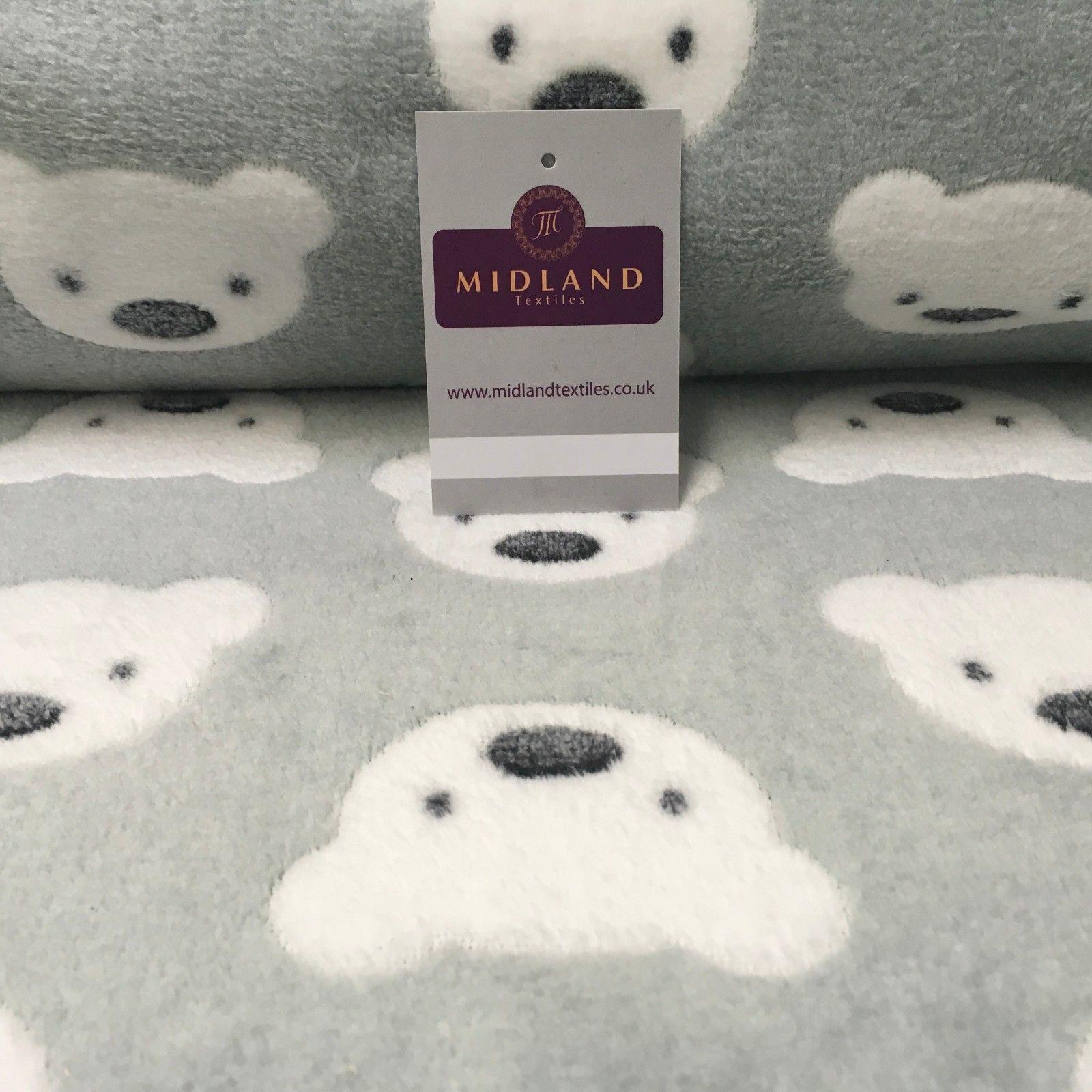 Teddy bears Soft Cuddle Fleece fabric ideal for blankets, throws 60' Wide MH1018