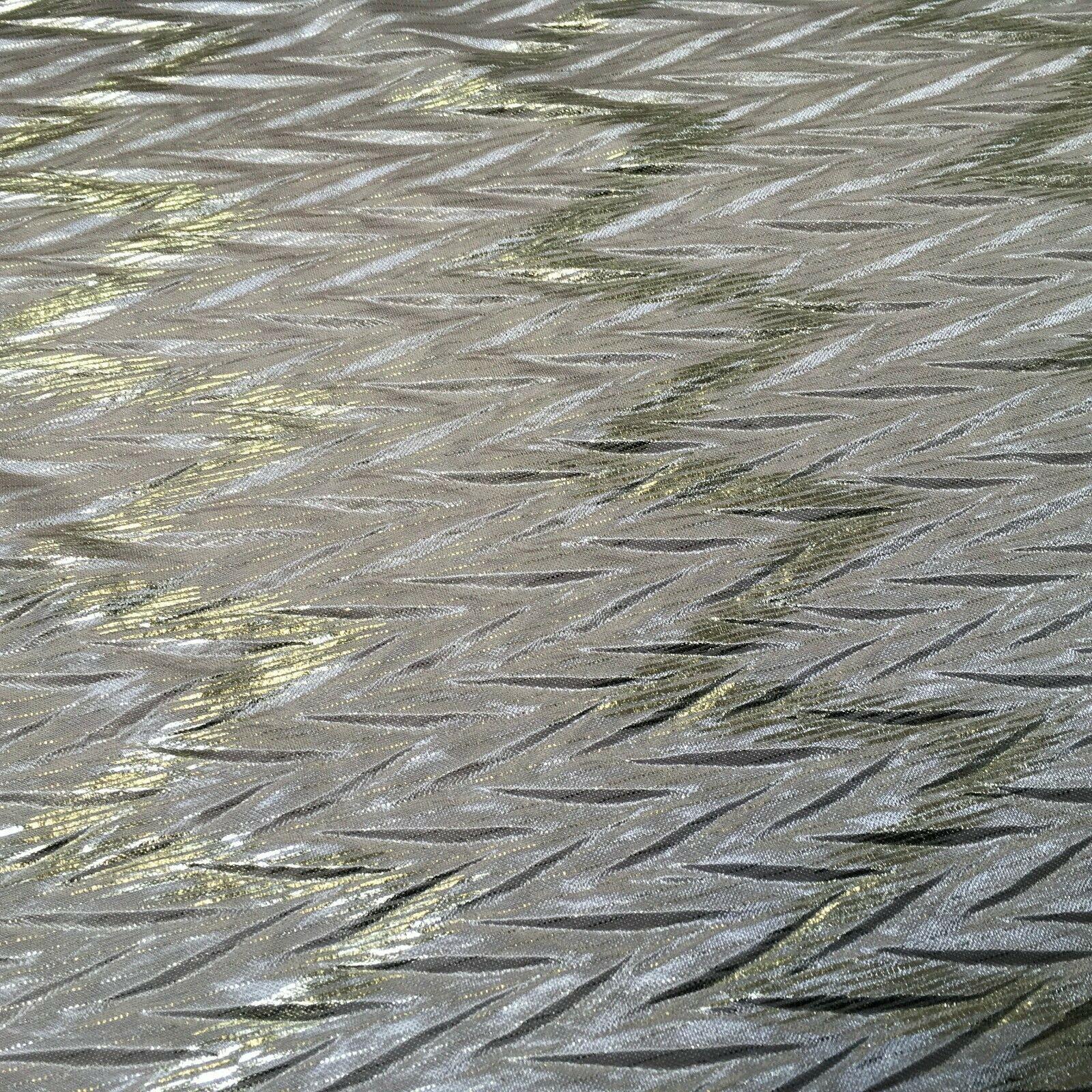 Pleated Crinkle Chevron metallic foil Zigzag Jersey Dance Fabric MH1066 Mtex