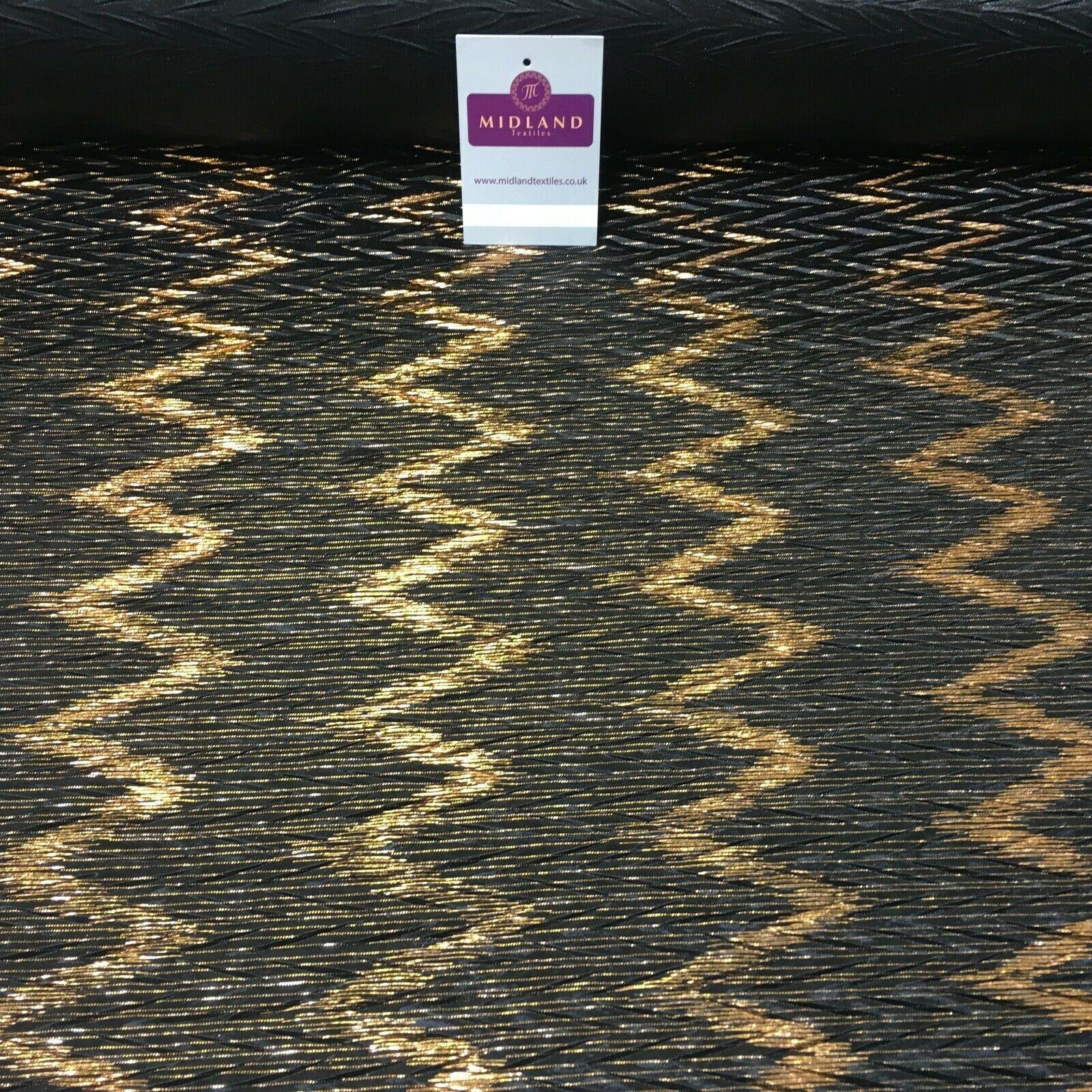 Pleated Crinkle Chevron metallic foil Zigzag Jersey Dance Fabric MH1066 Mtex