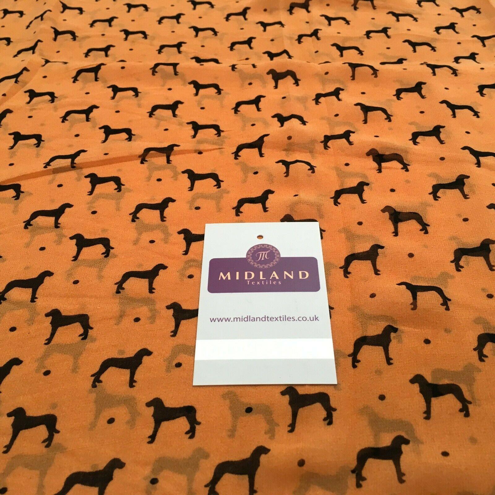 Copper Dog Printed Light High Street Chiffon Fabric 150 cm MK1084-21