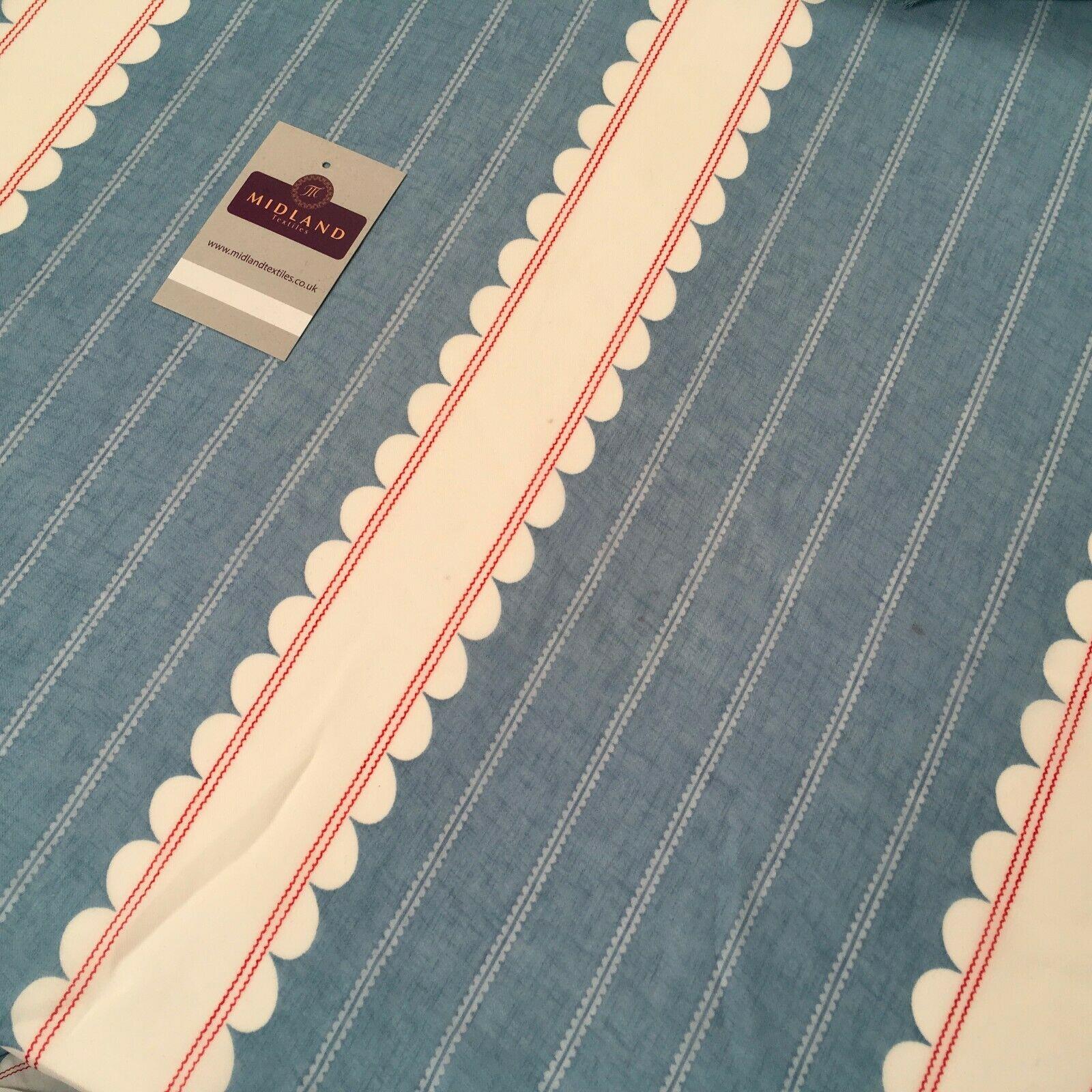 Blue and White Georgette crepe Linen effect dress Fabric 150cm wide MK1095-21