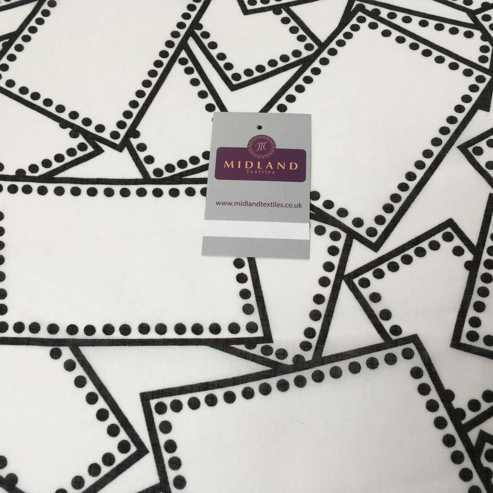 Ivory and Black Georgette crepe Linen effect dress Fabric 150cm wide MK1095-18