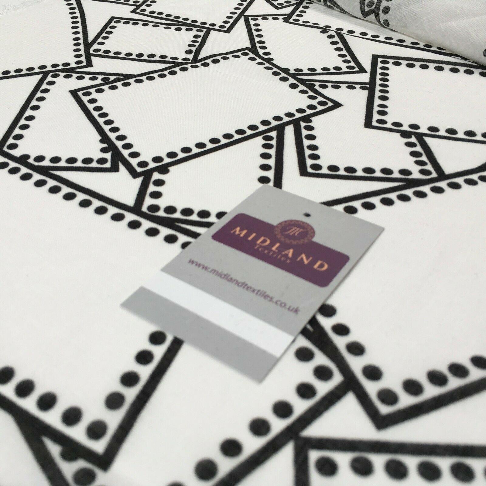 Ivory and Black Georgette crepe Linen effect dress Fabric 150cm wide MK1095-18