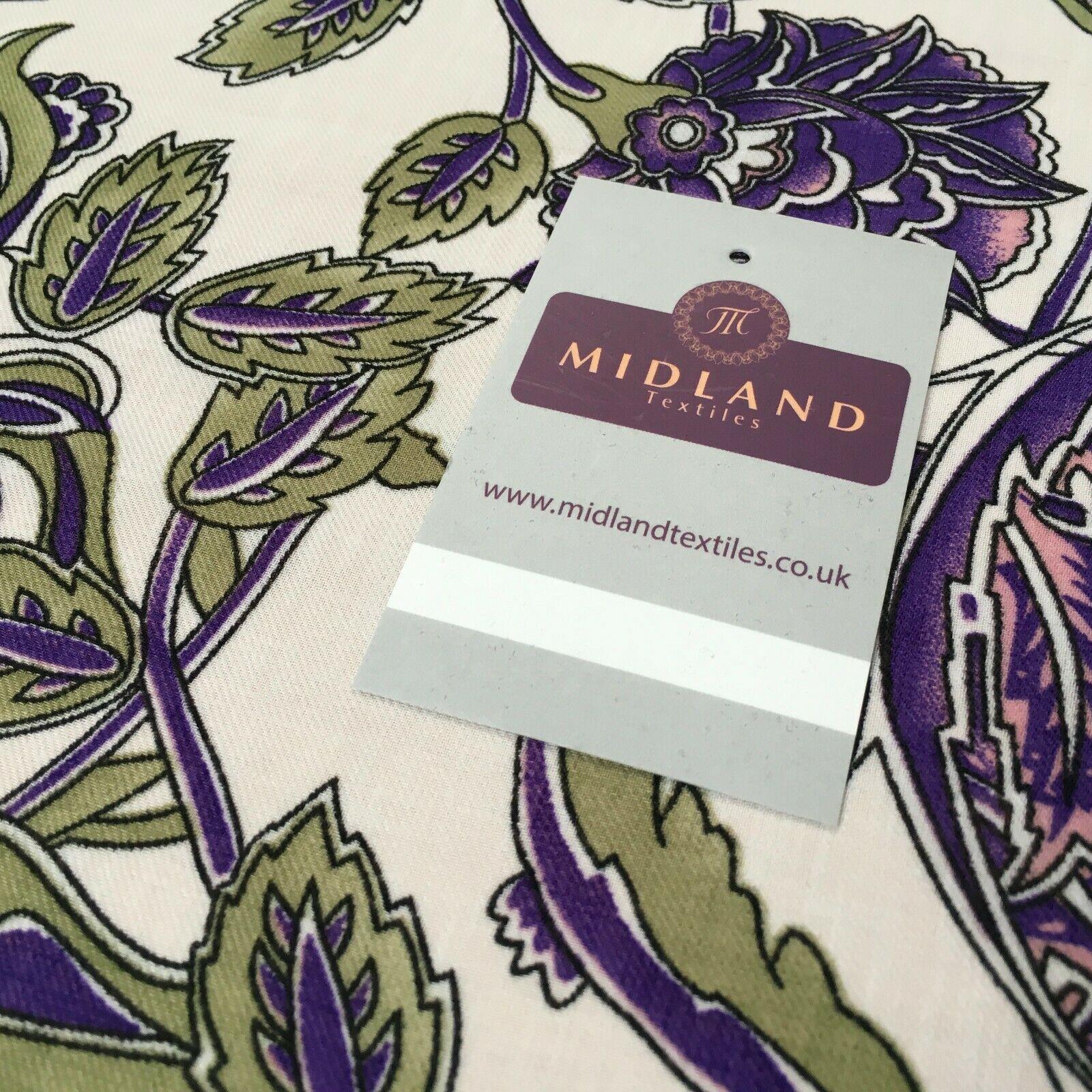 Ivory Purple Georgette crepe Linen effect dress Fabric 150cm wide MK1095-16