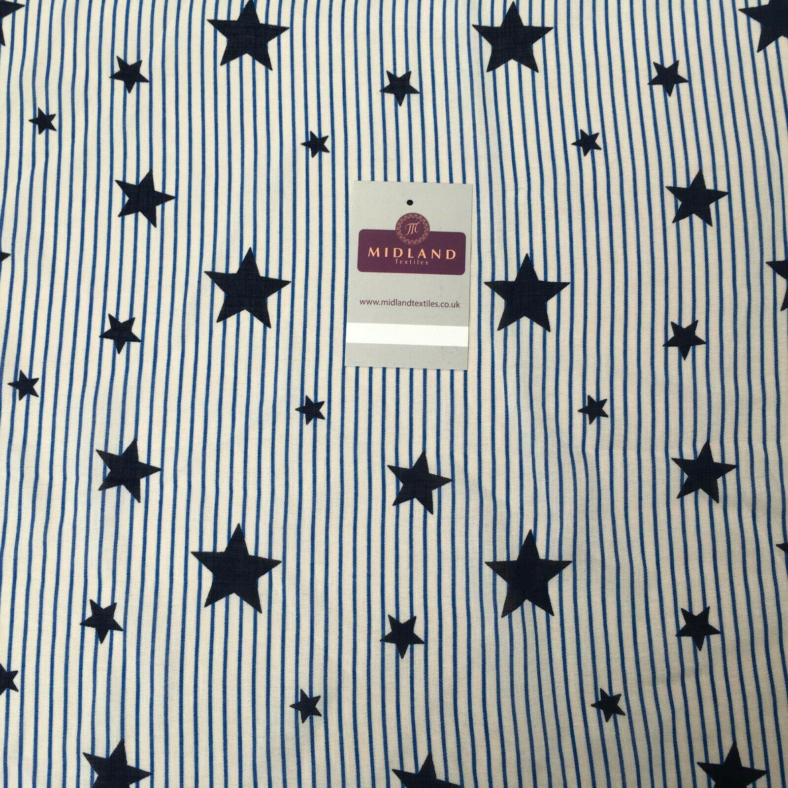 Navy Blue & white Georgette crepe Linen effect dress Fabric 150cm wide MK1095-20