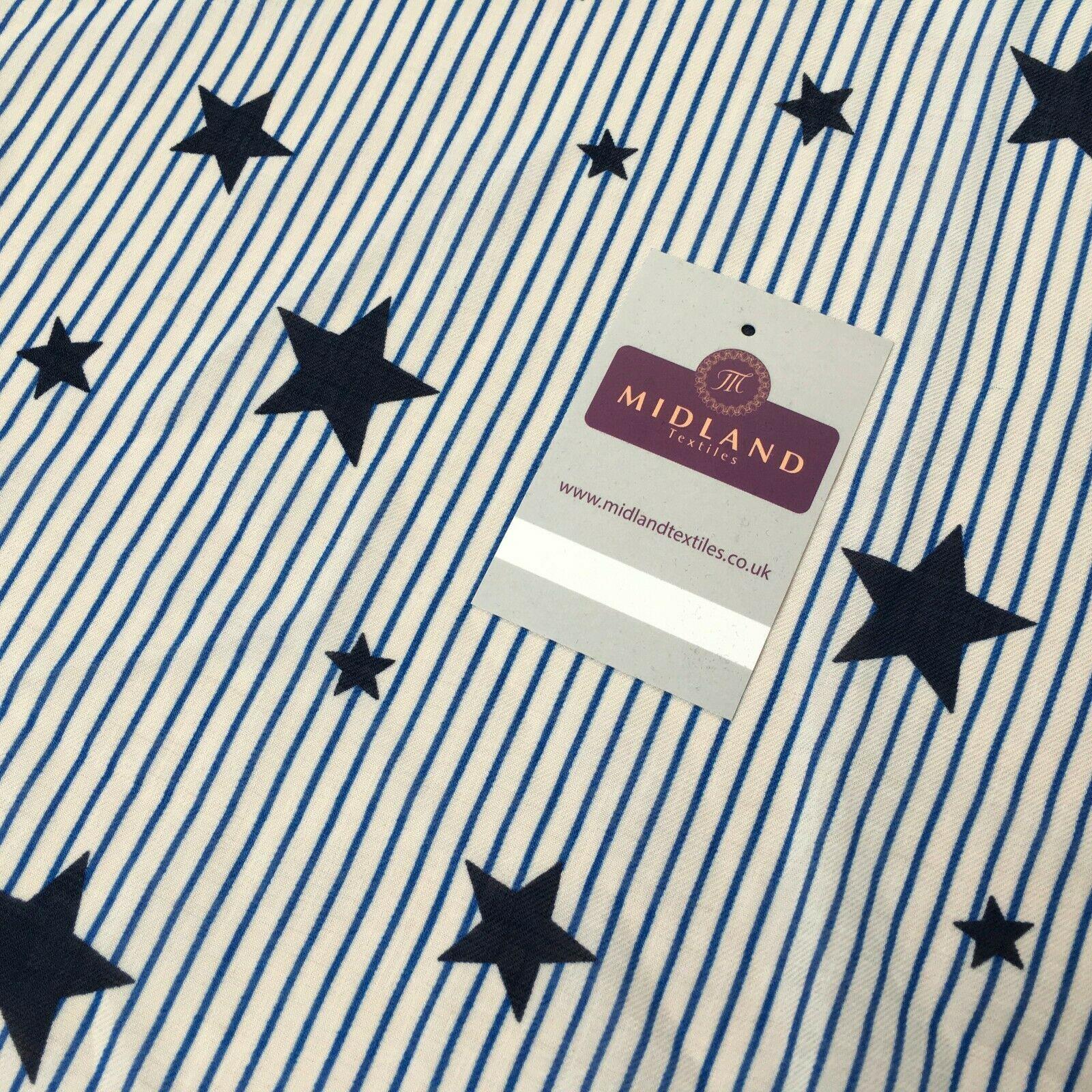 Navy Blue & white Georgette crepe Linen effect dress Fabric 150cm wide MK1095-20