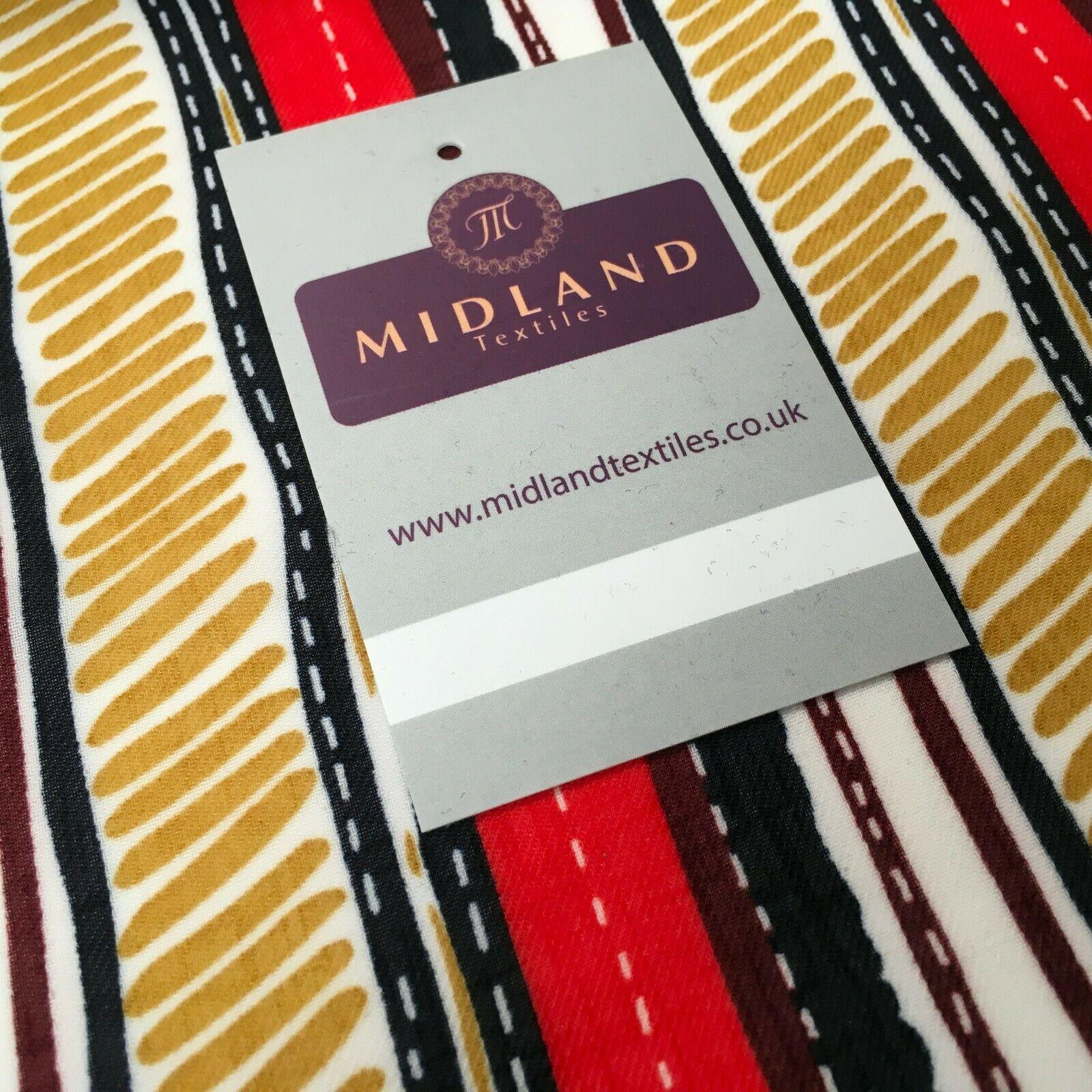 Red & Navy Georgette crepe Linen effect dress Fabric 150cm wide MK1095-17