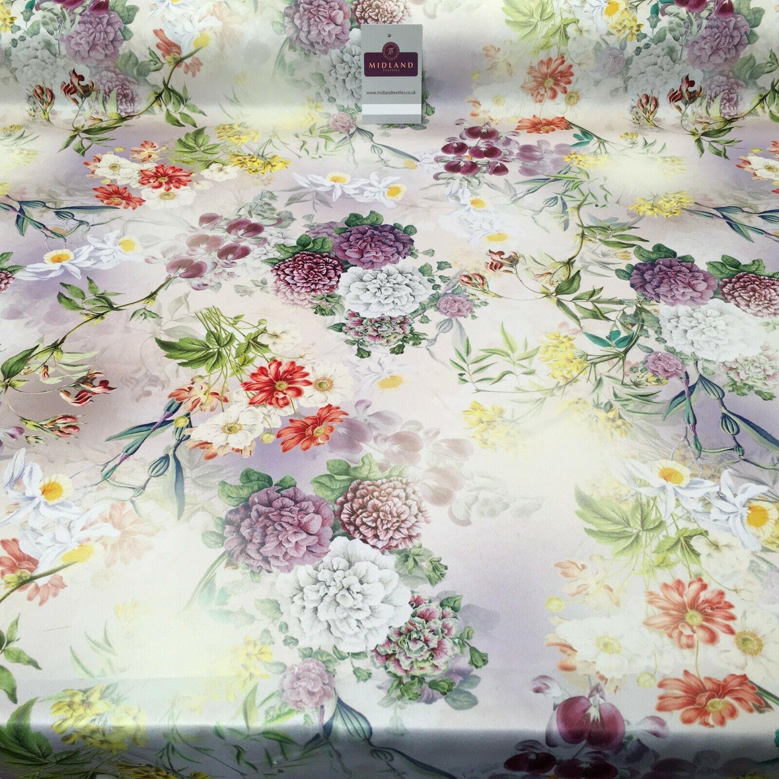 Yellow Lime Matt Floral peach skin Silky Satin Printed Fabric 150 Cm  MQ1081-2