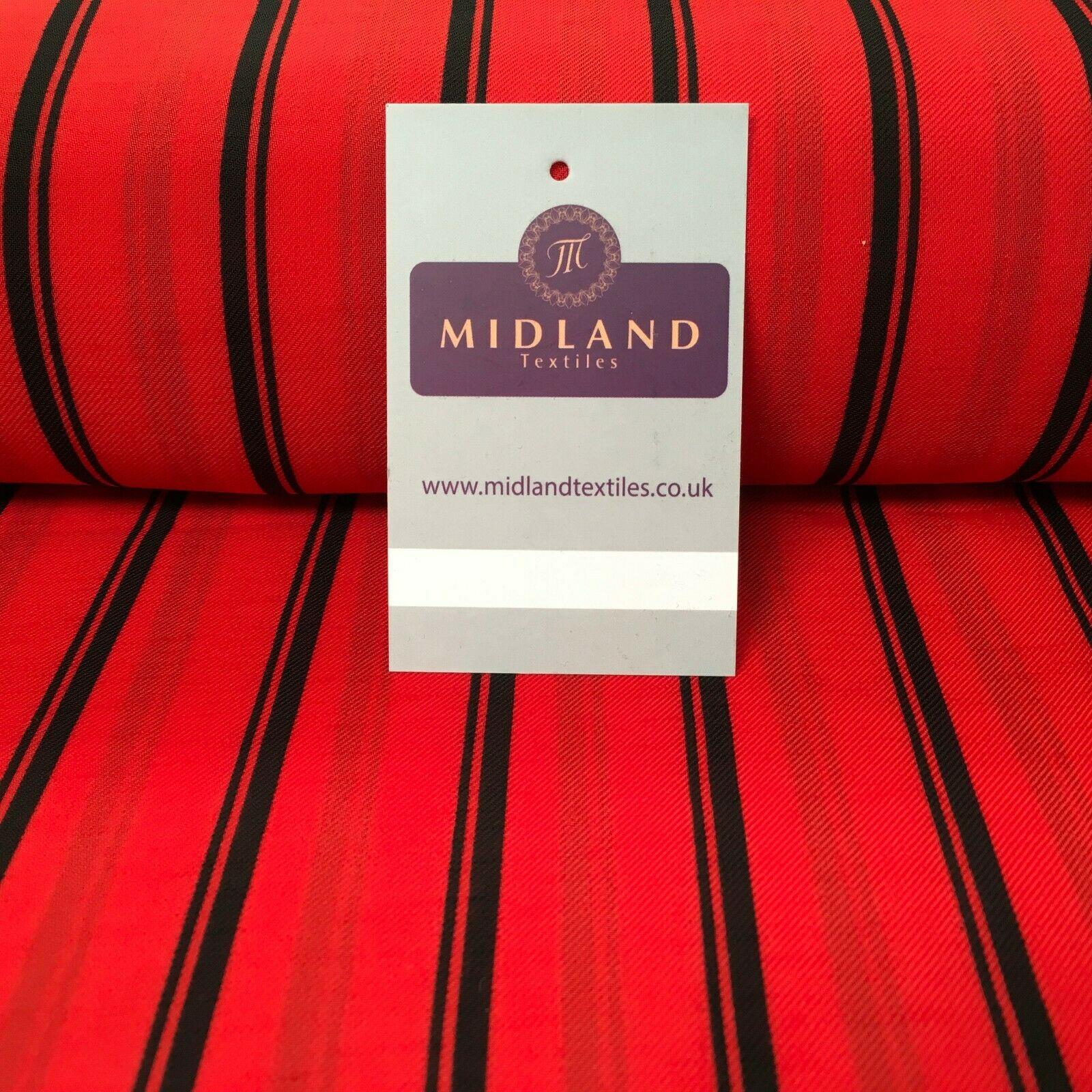 Red Stripped Georgette crepe Linen effect Fabric 150cm wide MK1095-7 Mtex