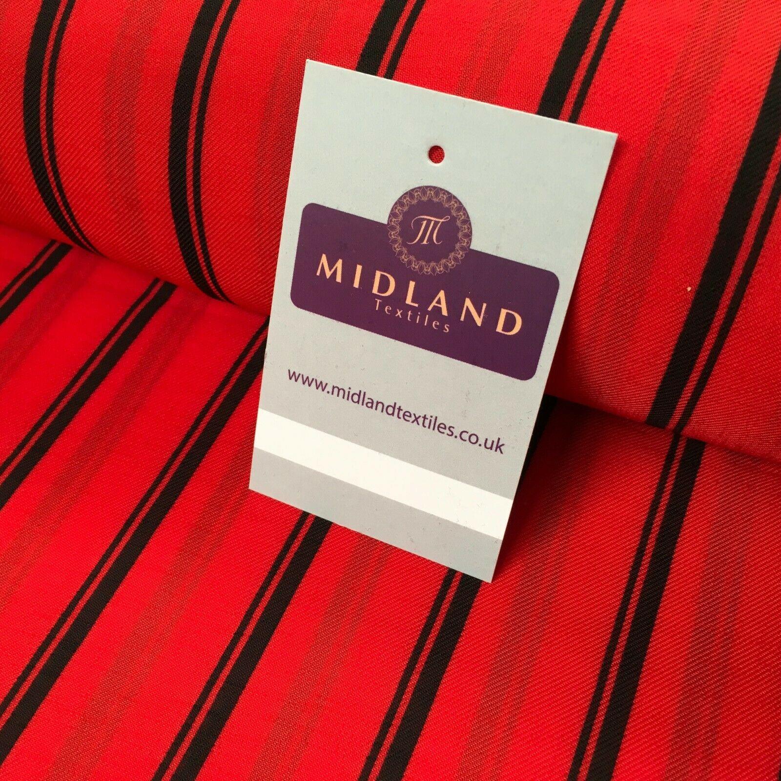 Red Stripped Georgette crepe Linen effect Fabric 150cm wide MK1095-7 Mtex