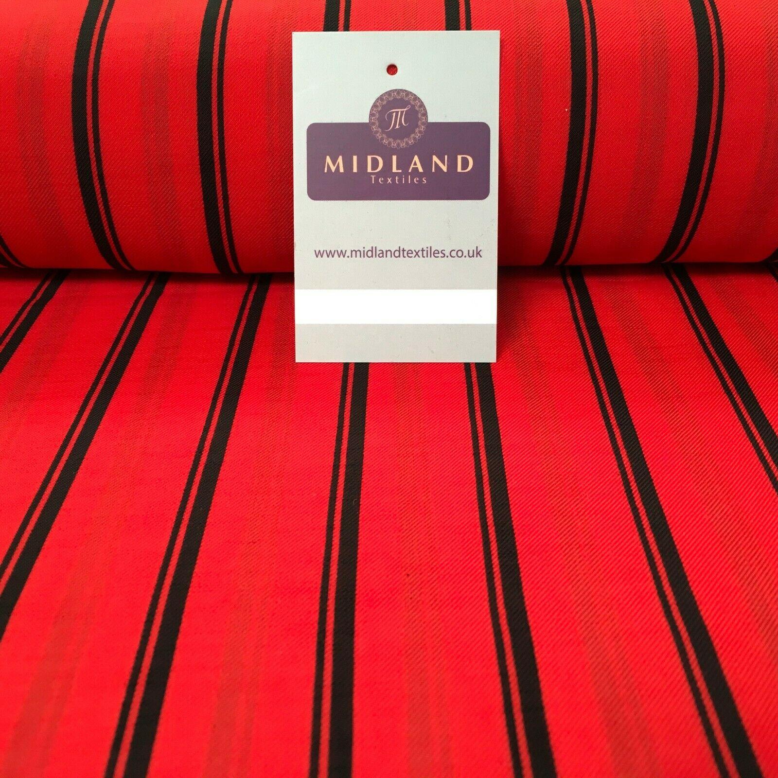 Red Stripped Georgette crepe Linen effect Fabric 150cm wide MK1095-7 Mtex